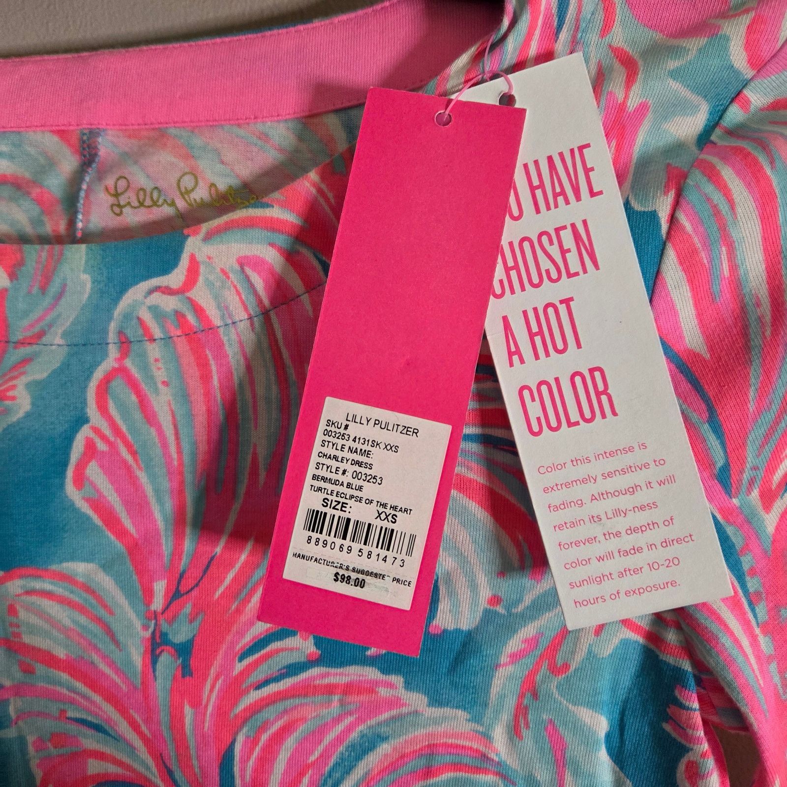 Lilly Pulitzer Women's Lilly Pulitzer Charley Dress Bermuda Blue Size XXS Size XXS / US 00 / IT 34 - 3 Thumbnail