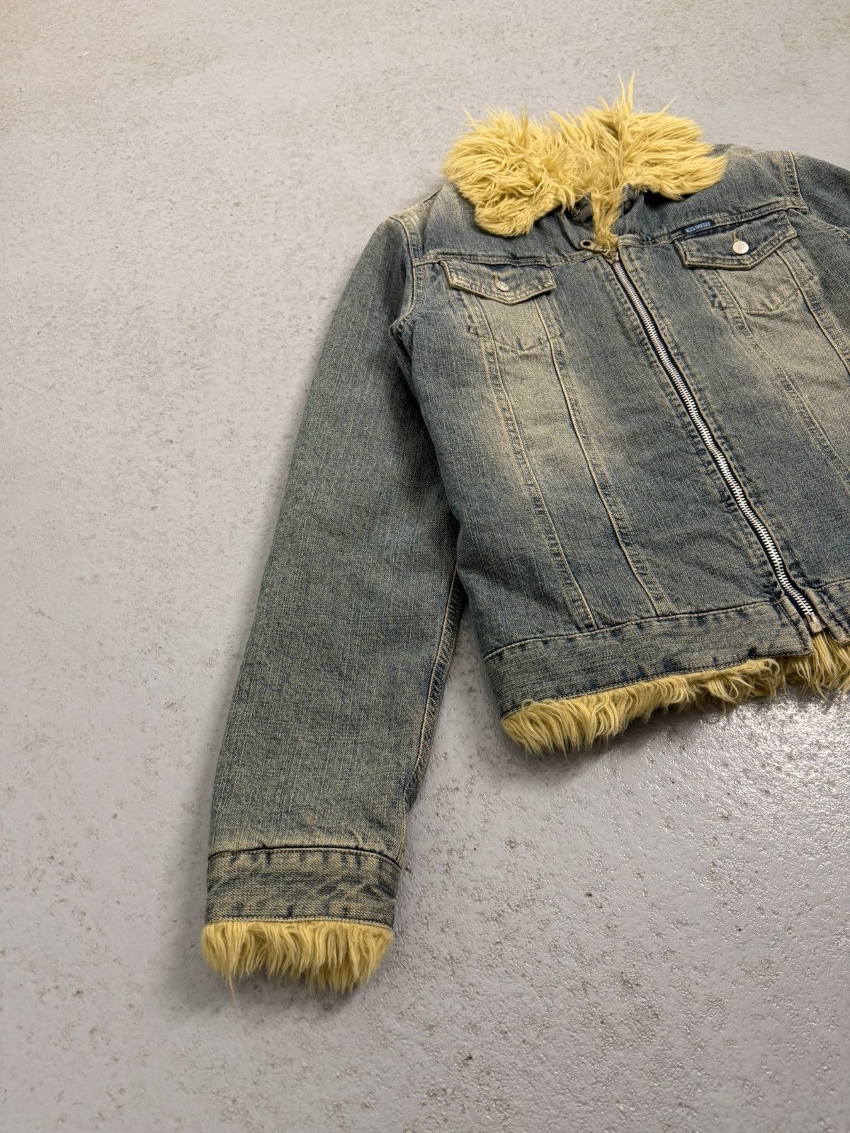 Diesel Vintage 00s Diesel Fur Y2K Jeans Jacket Size S / US 4 / IT 40 - 4 Thumbnail