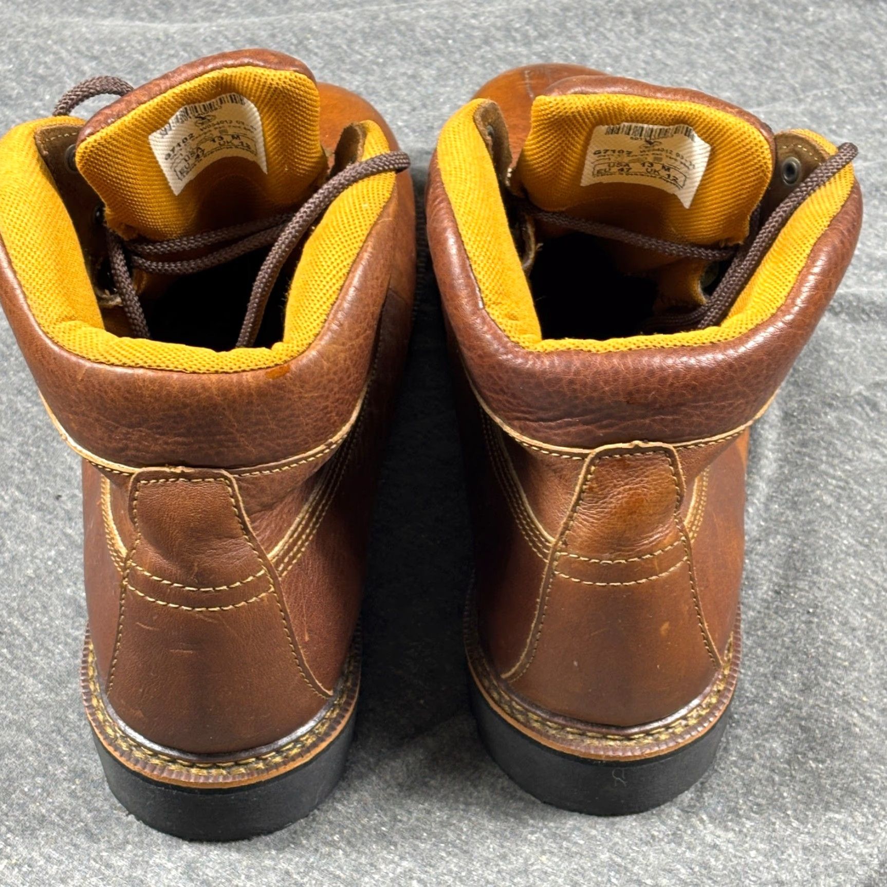 Vintage VINTAGE Georgia 6" Safety Work Boots Mens 13M Brown G7102 Waterproof Logger Vibram Sole Size US 13 / EU 46 - 6 Thumbnail