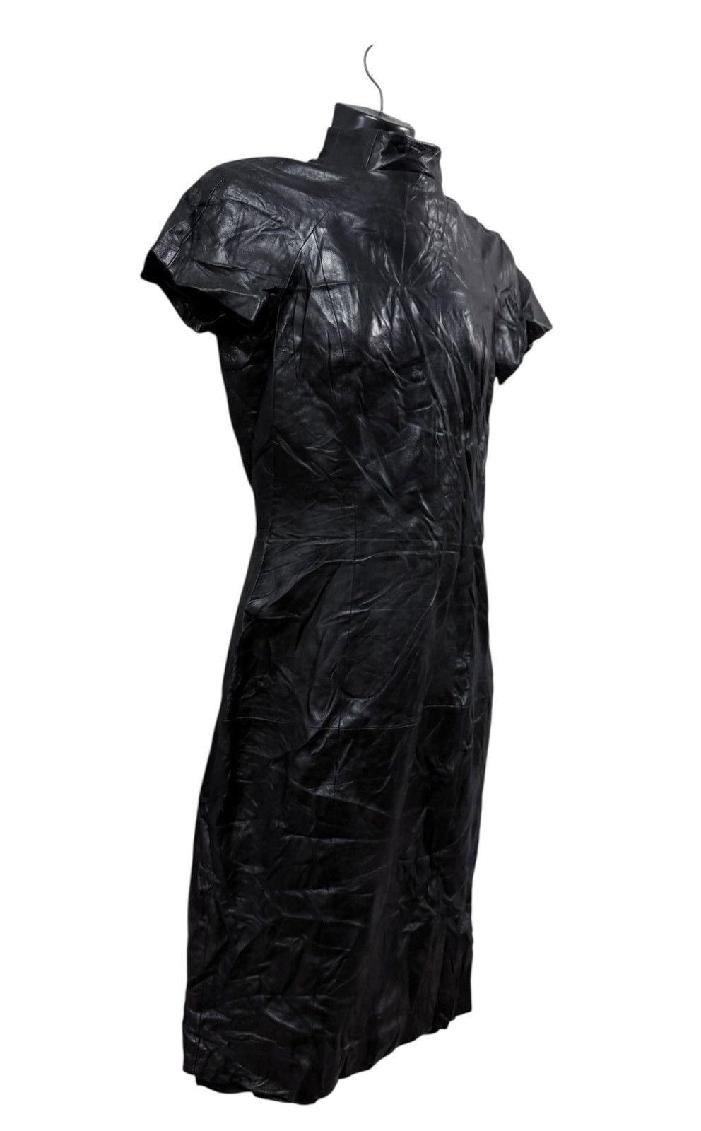 Gucci Vtg💥Gucci Era Tom ford Designer Dress Leather Black Size M / US 6-8 / IT 42-44 - 3 Thumbnail