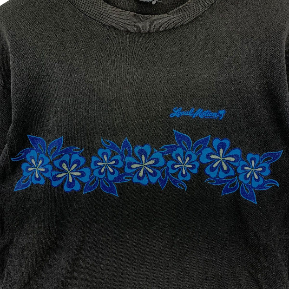 Vintage 90's LOCAL MOTION Floral Distressed Longsleeve Tee