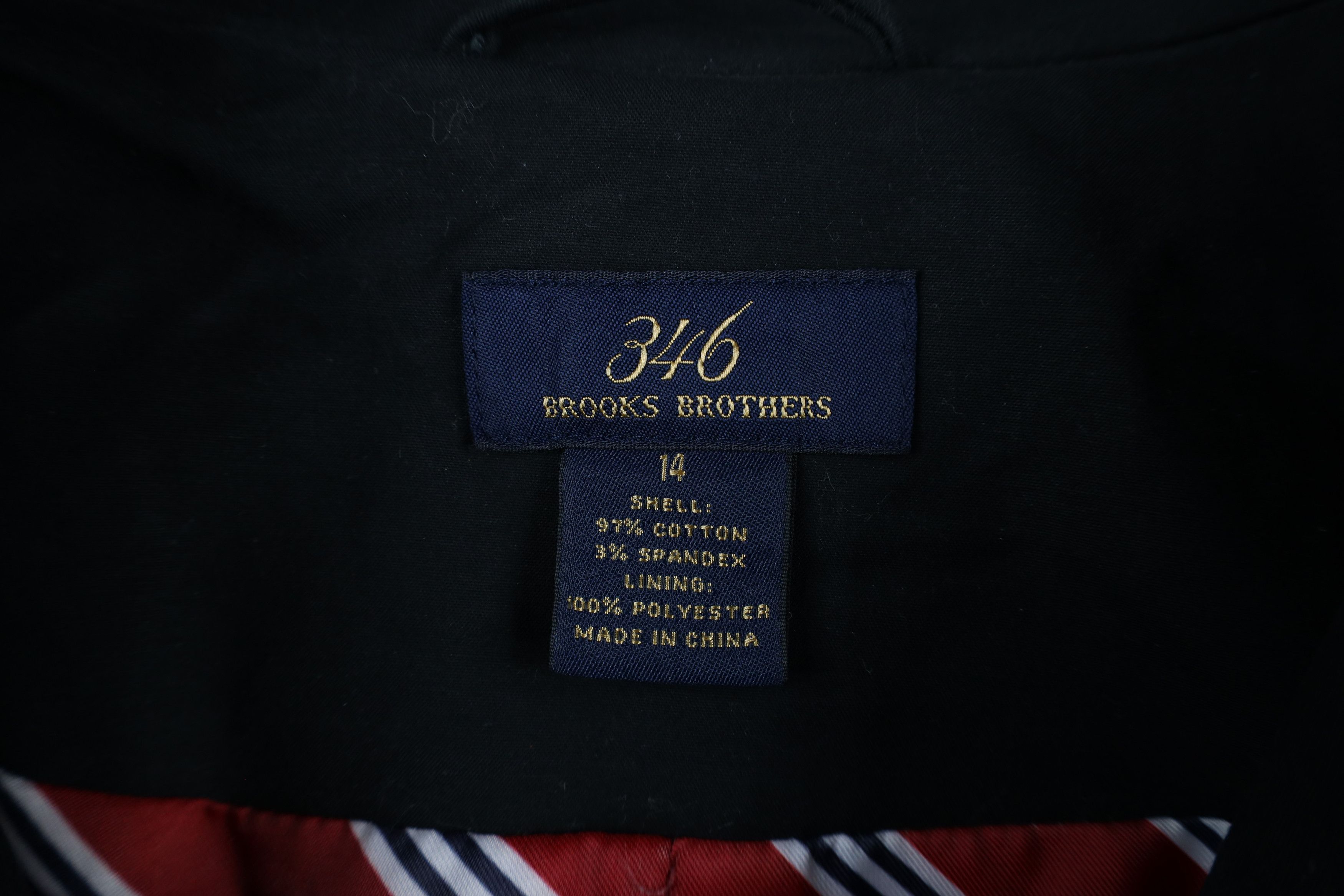 Brooks Brothers × Vintage Brooks Brothers Lined Full Button Trench Coat Jacket Black Size XL / US 12-14 / IT 48-50 - 8 Thumbnail