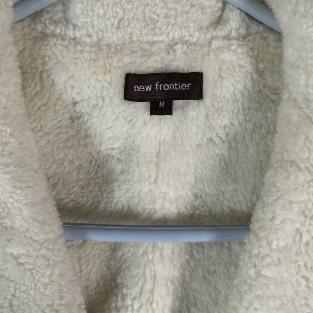 Vintage NEW FRONTIER Vest Biker Sherpa Gray M Womens Toggle Closure Suede Frontiersman Y2K Vintage-inspired Size M / US 6-8 / IT 42-44 - 2 Thumbnail