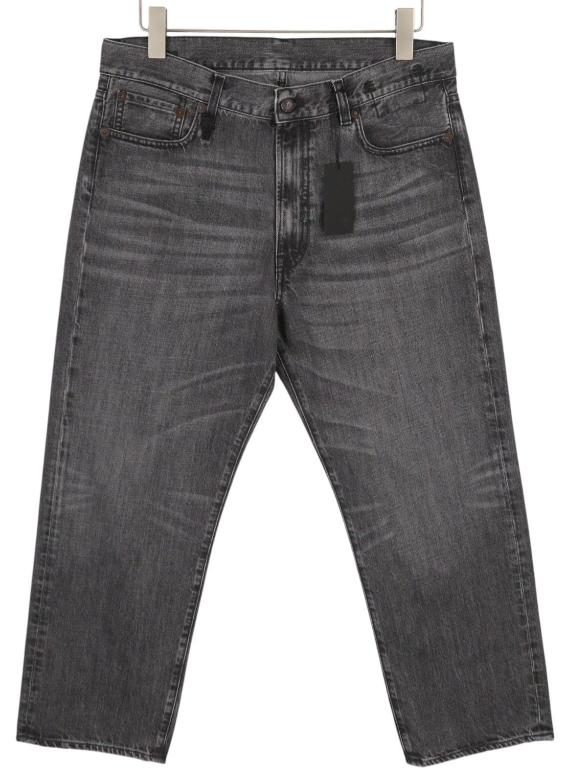R13 BOYFRIEND 30 Wilson Black Faded Ankle Cropped Denim 85801 Size 30" / US 8 / IT 44 - 1 Thumbnail