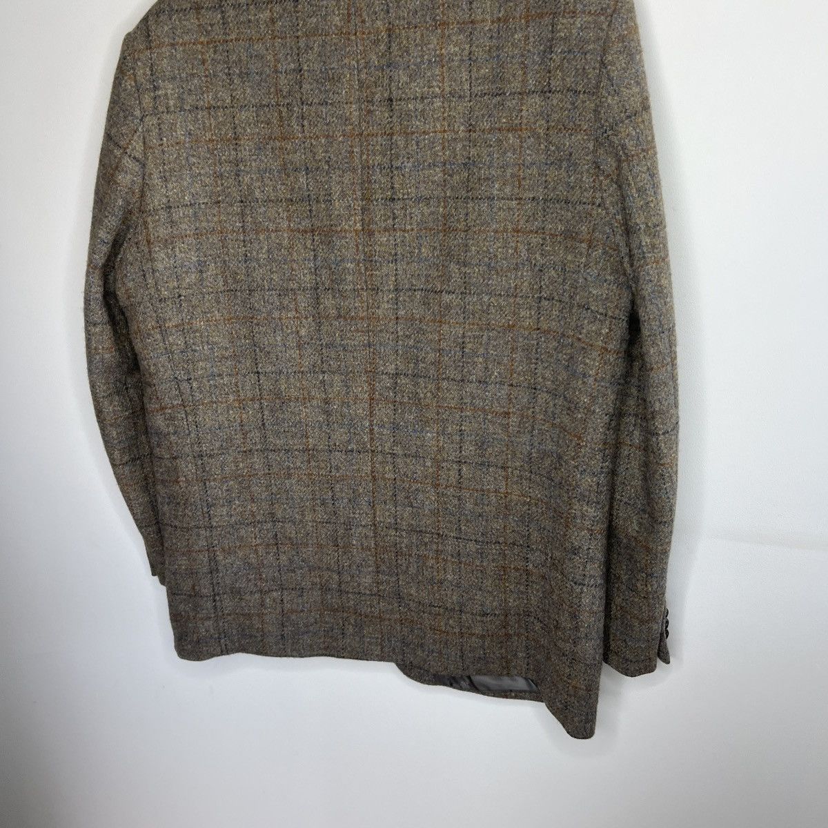 Harris Tweed Vtg Harris Tweed Brown Beige Coat WOOL Jacket Blazer 44 R Size 44R - 11 Thumbnail