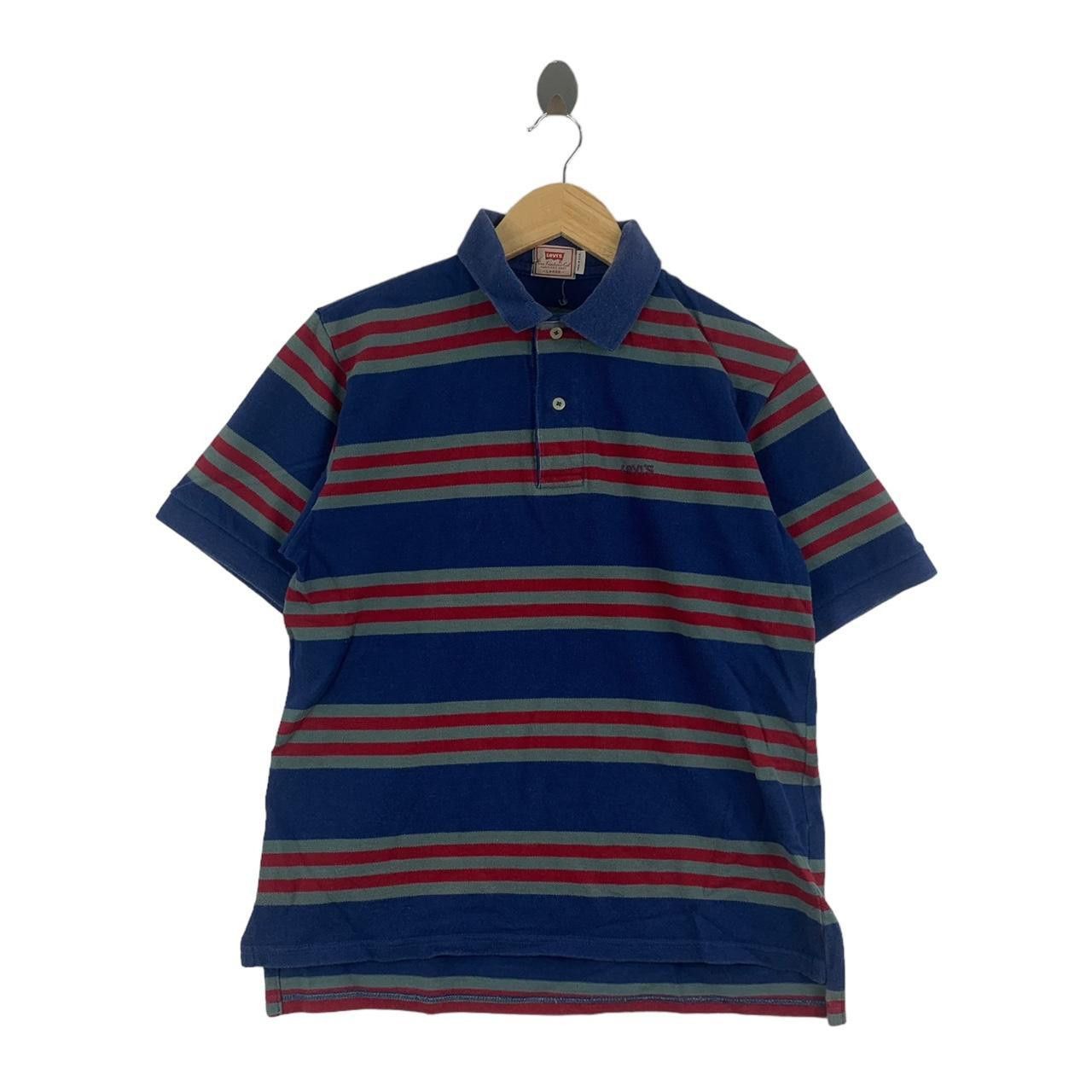 Vintage Vintage 90’ LEVI’S LEVIS STRAUSS Striped Polo Tee Shirt Top Size US L / EU 52-54 / 3 - 1 Thumbnail