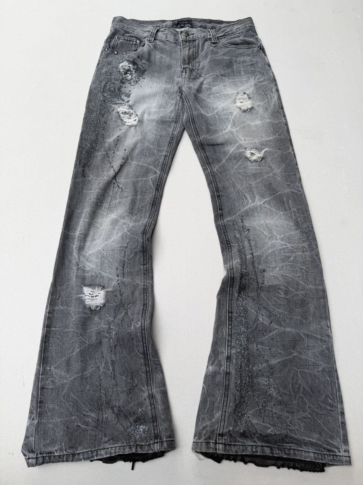 LOWBOX Lace up flare jeans Size US 30 / EU 46 - 1 Thumbnail