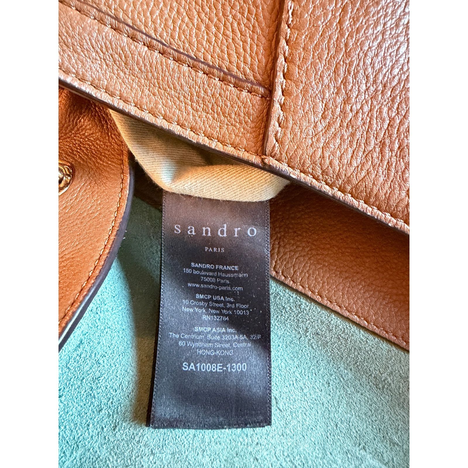 Sandro Sandro Brown/ Khaki Leather Handbag Size ONE SIZE - 7 Thumbnail