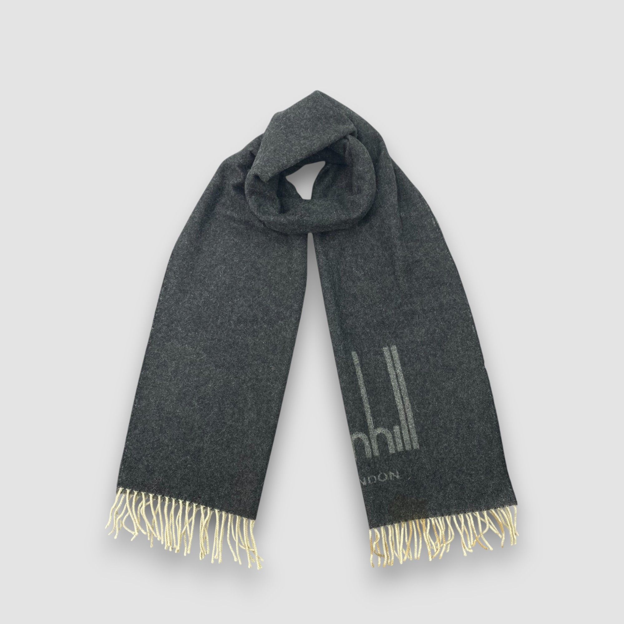 Alfred Dunhill Vintage Alfred Dunhill Scarf Muffler Fringe Scarves Size ONE SIZE - 2 Thumbnail