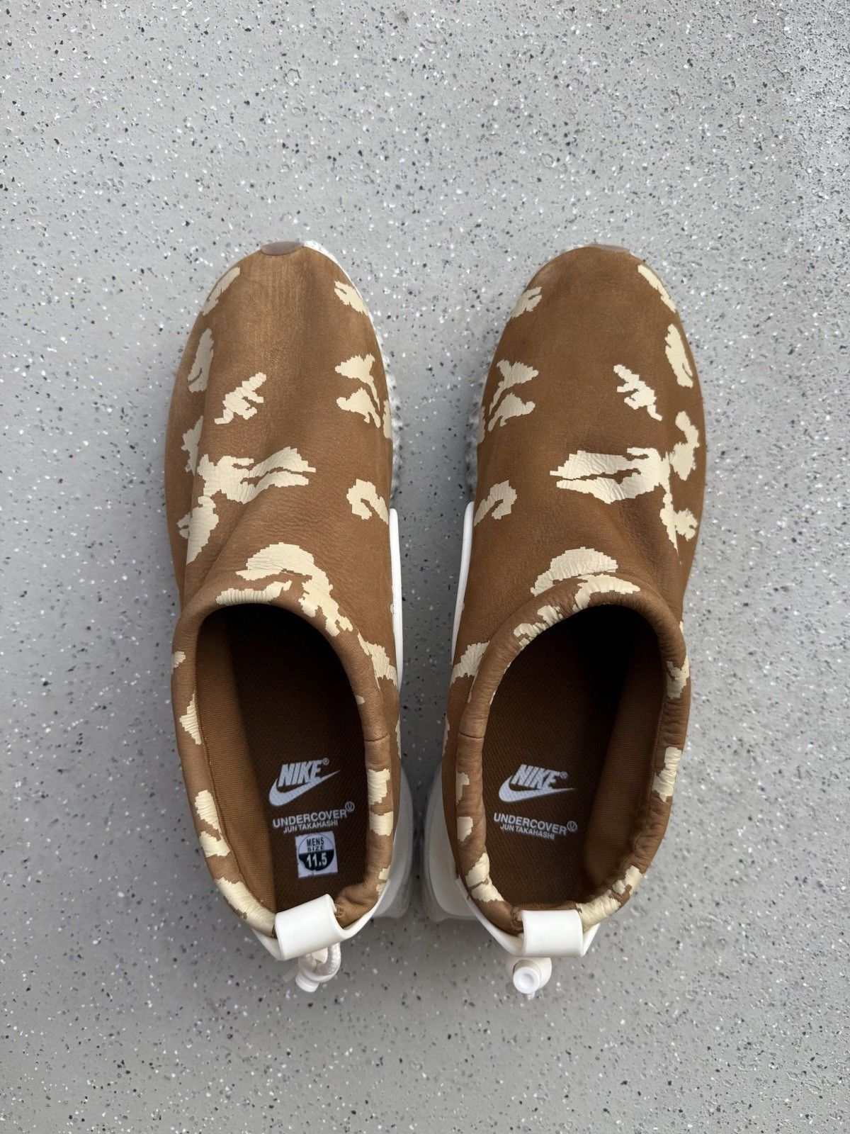 Nike × Undercover Nike Moc Flow SP x Undercover Ale Brown Red White Men's Size US 11.5 / EU 44-45 - 17 Thumbnail