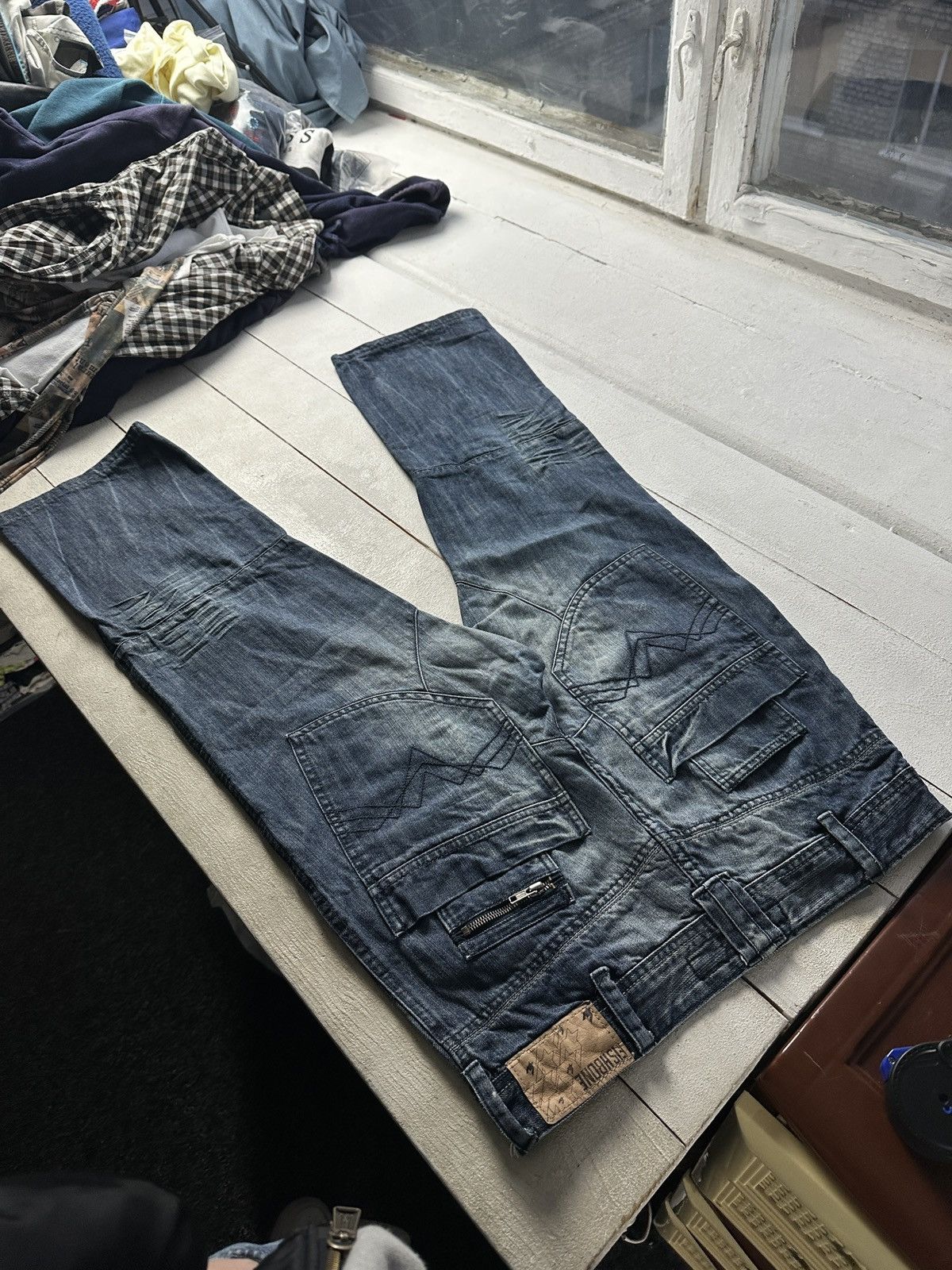 Other 🚨 FISHBONE RARE MULTIPOCKET SK8 Y2K JEANS CROPP Size US 34 / EU 50 - 7 Thumbnail