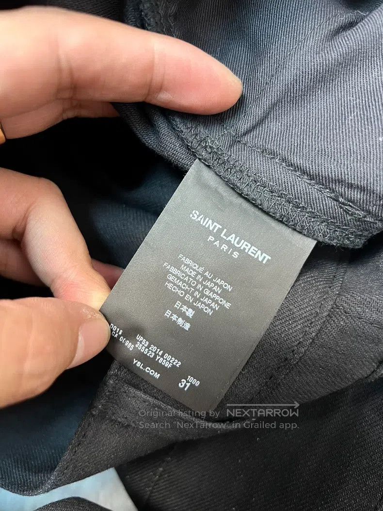 Saint Laurent Paris Saint Laurent Paris Black Basic Denim Jeans Size US 31 - 4 Thumbnail