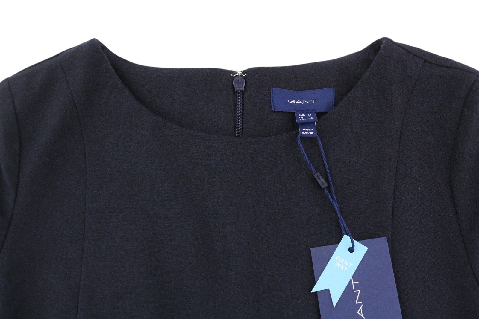 Gant FLANNEL FLARE EU34 Blue Wool Blend Mini Dress 84958 Size XS / US 0-2 / IT 36-38 - 4 Thumbnail