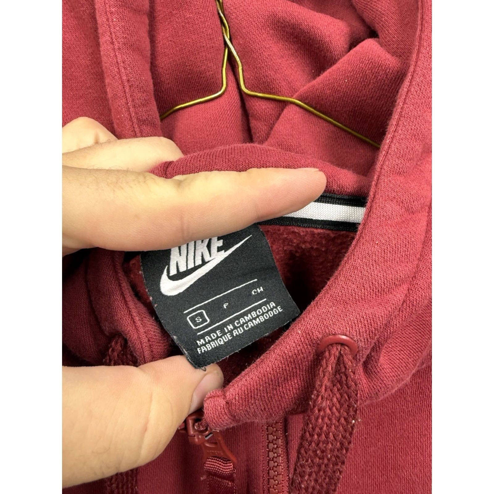 Nike Nike Air Sweatshirt Mens Small Maroon Drawstring 1/4 Zip Nike Air Logo Graphic Size US S / EU 44-46 / 1 - 7 Thumbnail