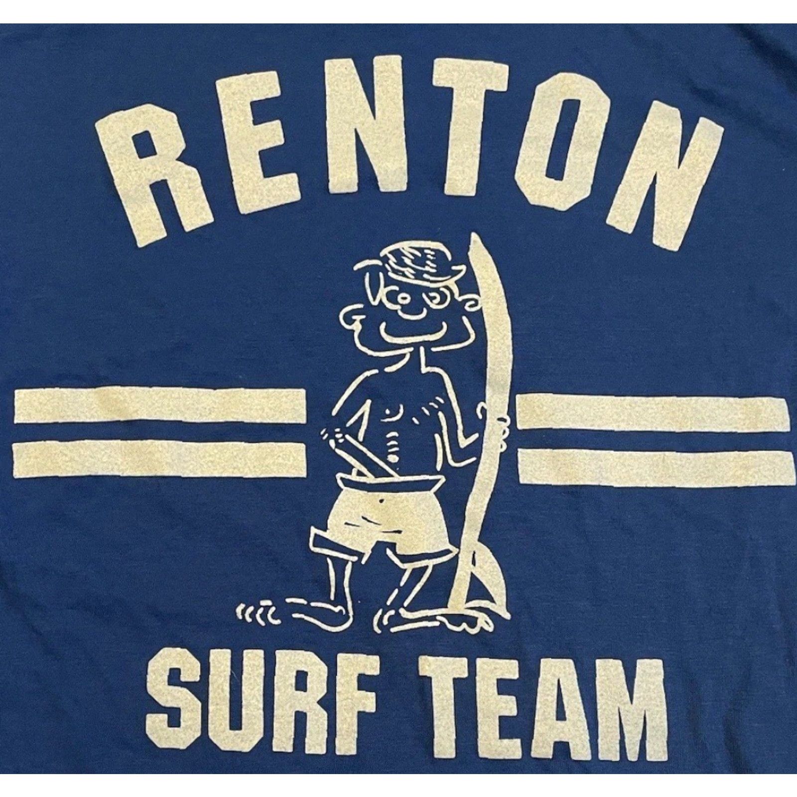 Vintage Vtg 80s Renton Surf Team Faded Shirt S Washington Beach Funny School Grunge 90s Size US S / EU 44-46 / 1 - 3 Thumbnail