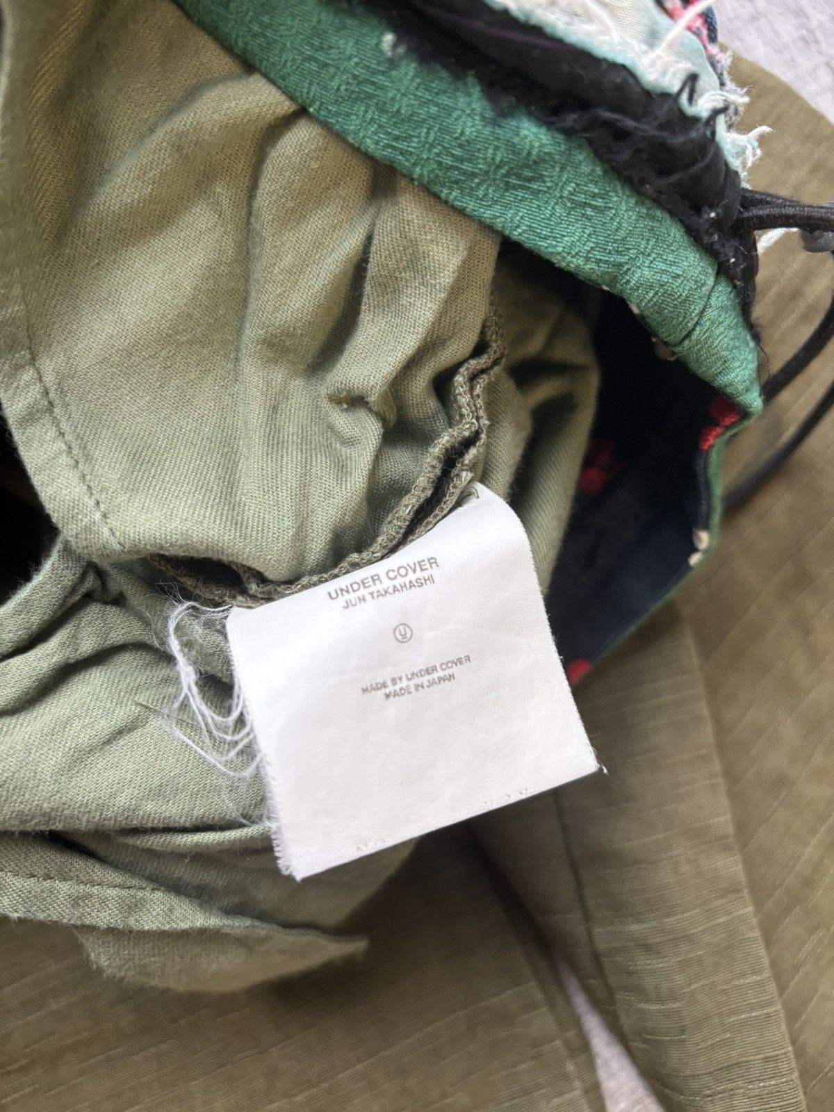 John Undercover × Jun Takahashi × Undercover Undercover AW03 'Paper Doll' Army Elastic Drawstring Pants Size US 31 - 6 Thumbnail