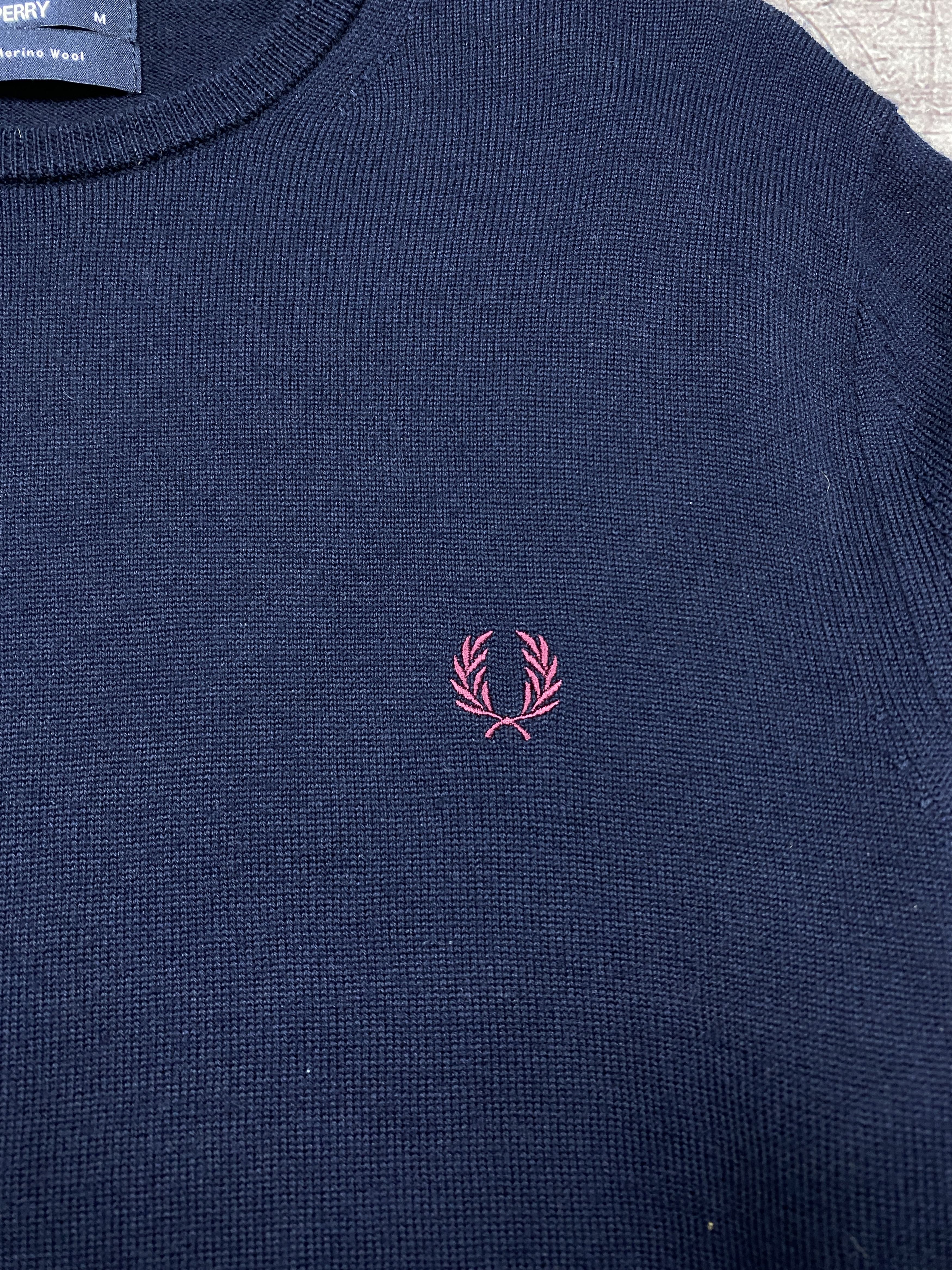 Fred Perry Fred Perry Mens Merino Wool Knit Crew Neck Sweater Size US M / EU 48-50 / 2 - 3 Thumbnail