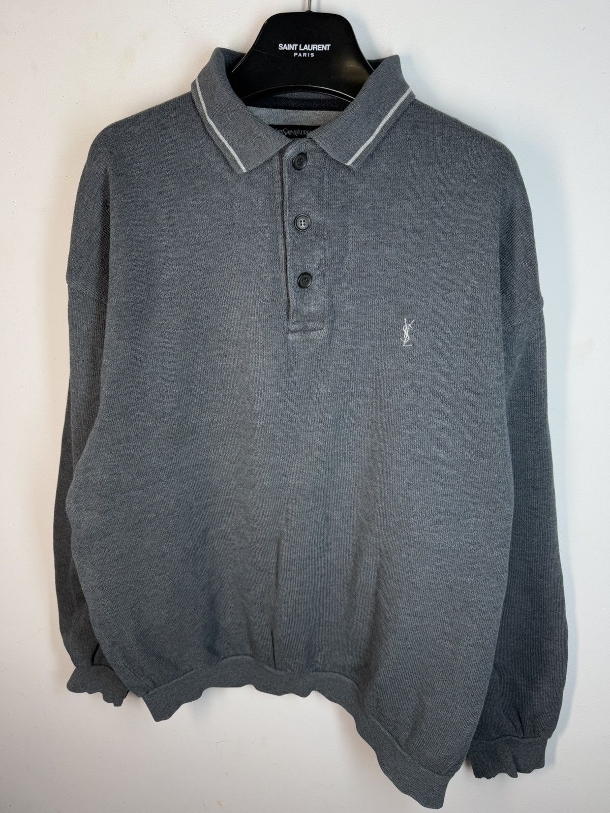 Yves Saint Laurent 90’s YSL Sweatshirt 1/4 Quarter Zip y2k Sweater Old Money Size US M / EU 48-50 / 2 - 12 Thumbnail