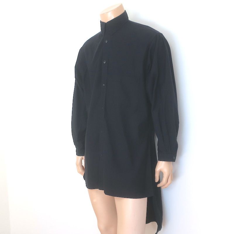 Yohji Yamamoto Yohji Yamamoto Pour Homme Long Staff Shirt Black Size 3 Size US L / EU 52-54 / 3 - 3 Thumbnail