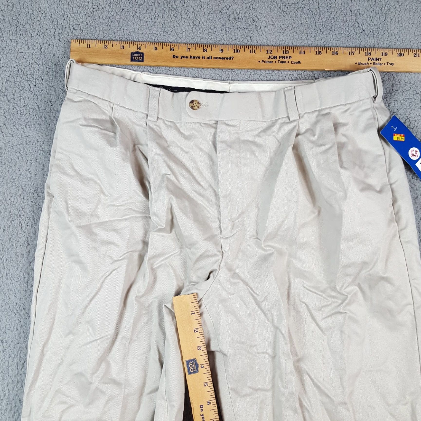 Vintage Vintage Alan Flusser Khaki Chino Pants Men’s Size 38x30 Retro Casual Tapered Fit Size US 38 / EU 54 - 4 Thumbnail