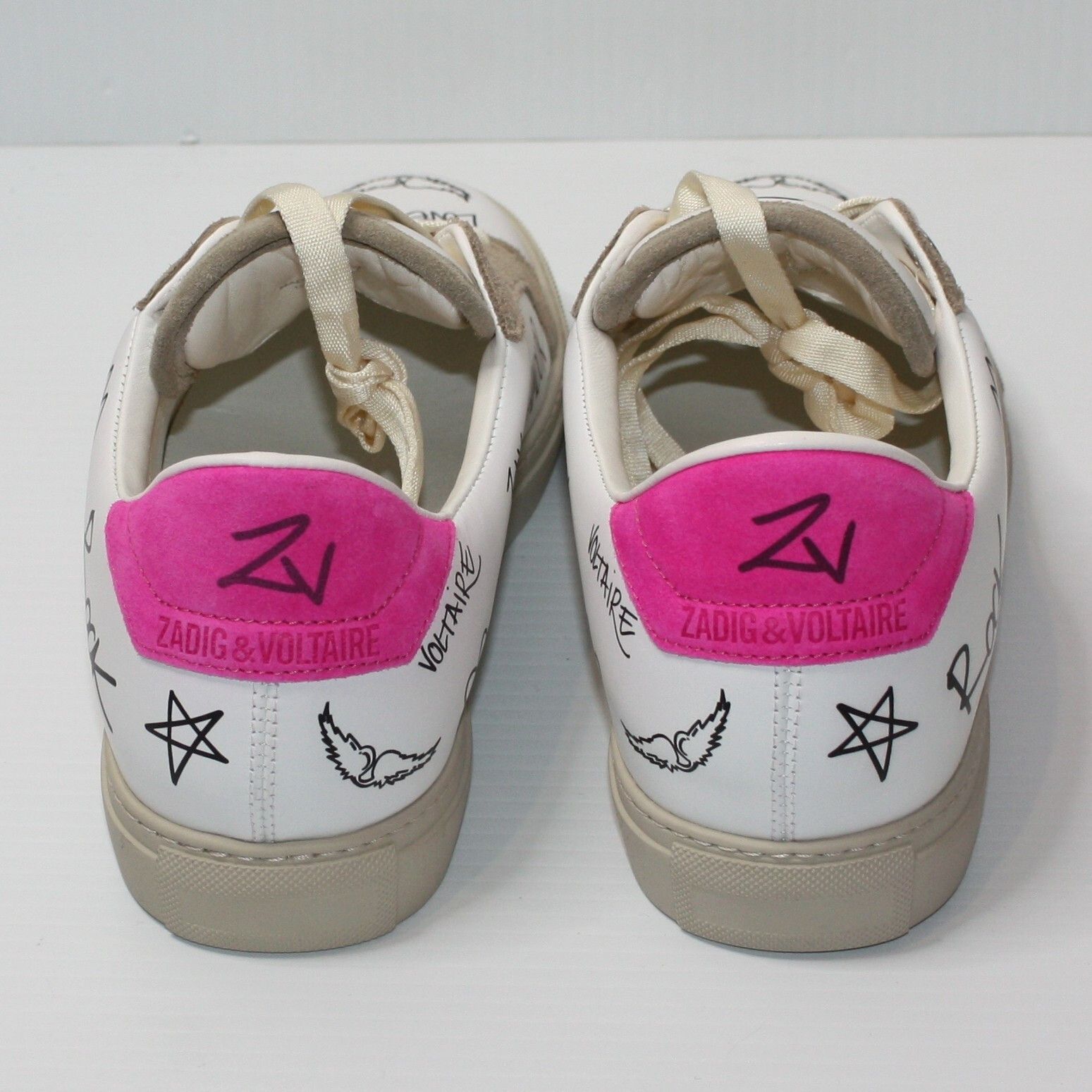 Zadig & Voltaire Charms Print Logo Leather & Suede Sneakers EU 40 / US 10 NEW Size US 10 / IT 40 - 9 Thumbnail