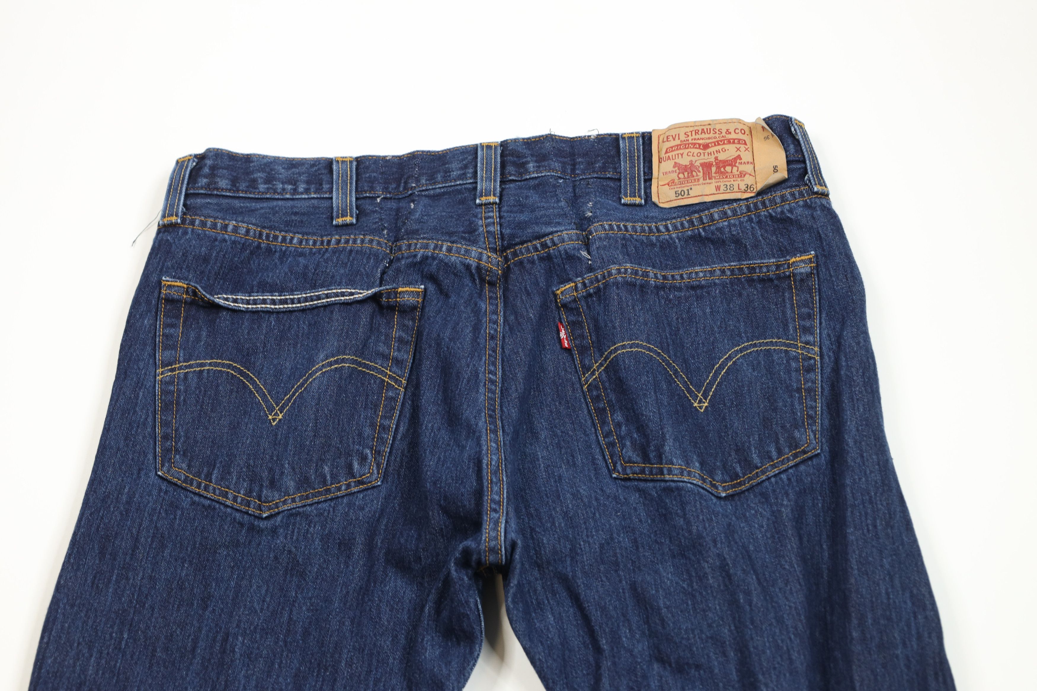 Levi's × Vintage Vintage Y2K Levis 501xx Button Fly Original Fit Denim Jeans Size US 38 / EU 54 - 10 Thumbnail