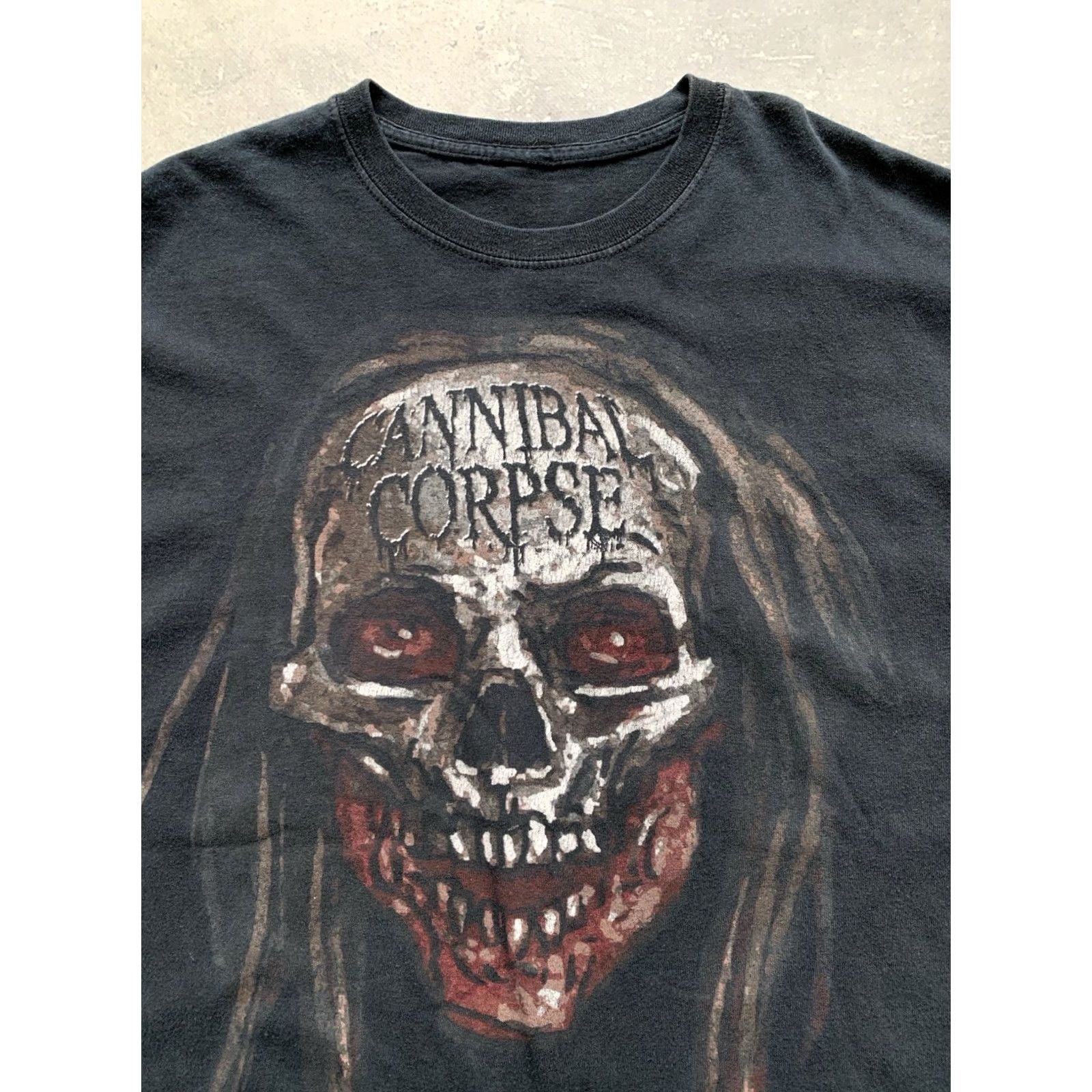 Vintage VINTAGE Cannibal Corpse Band Rock T-SHIRT Men’s XL Shirt Mens XL Black Graphic Print Cotton T-Shirt Size US XL / EU 56 / 4 - 3 Thumbnail