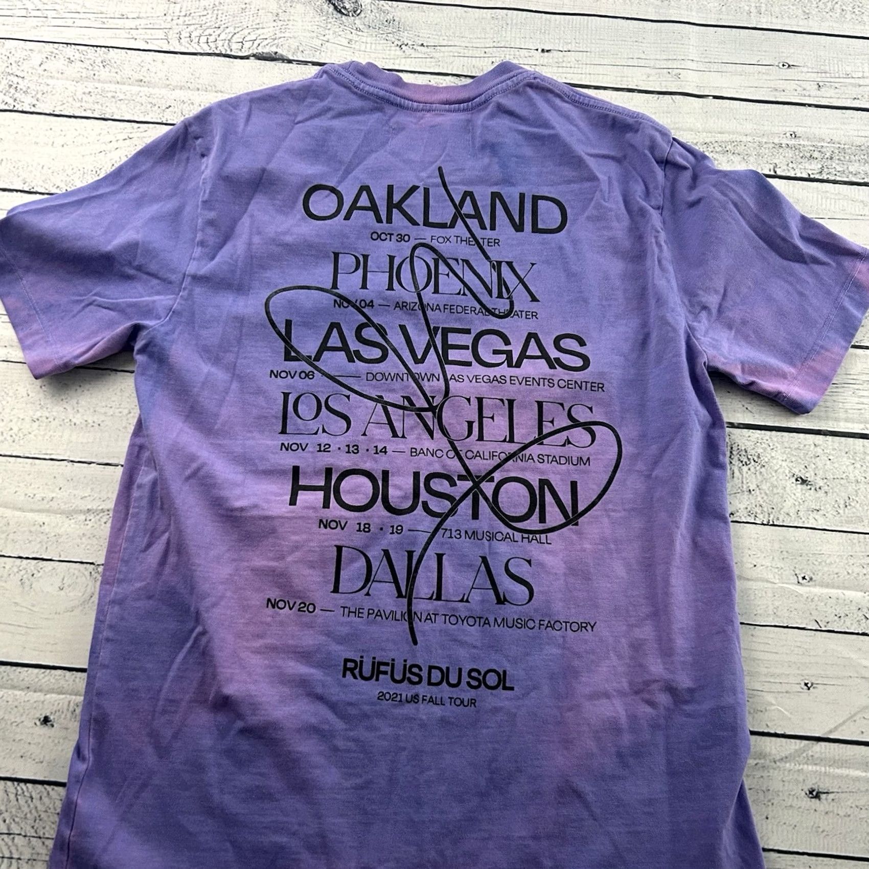 Vintage Rufus Du Sol Surrender Tour 2021 Dyed Short Sleeve T Shirt Men's Small Purple Size US S / EU 44-46 / 1 - 5 Thumbnail