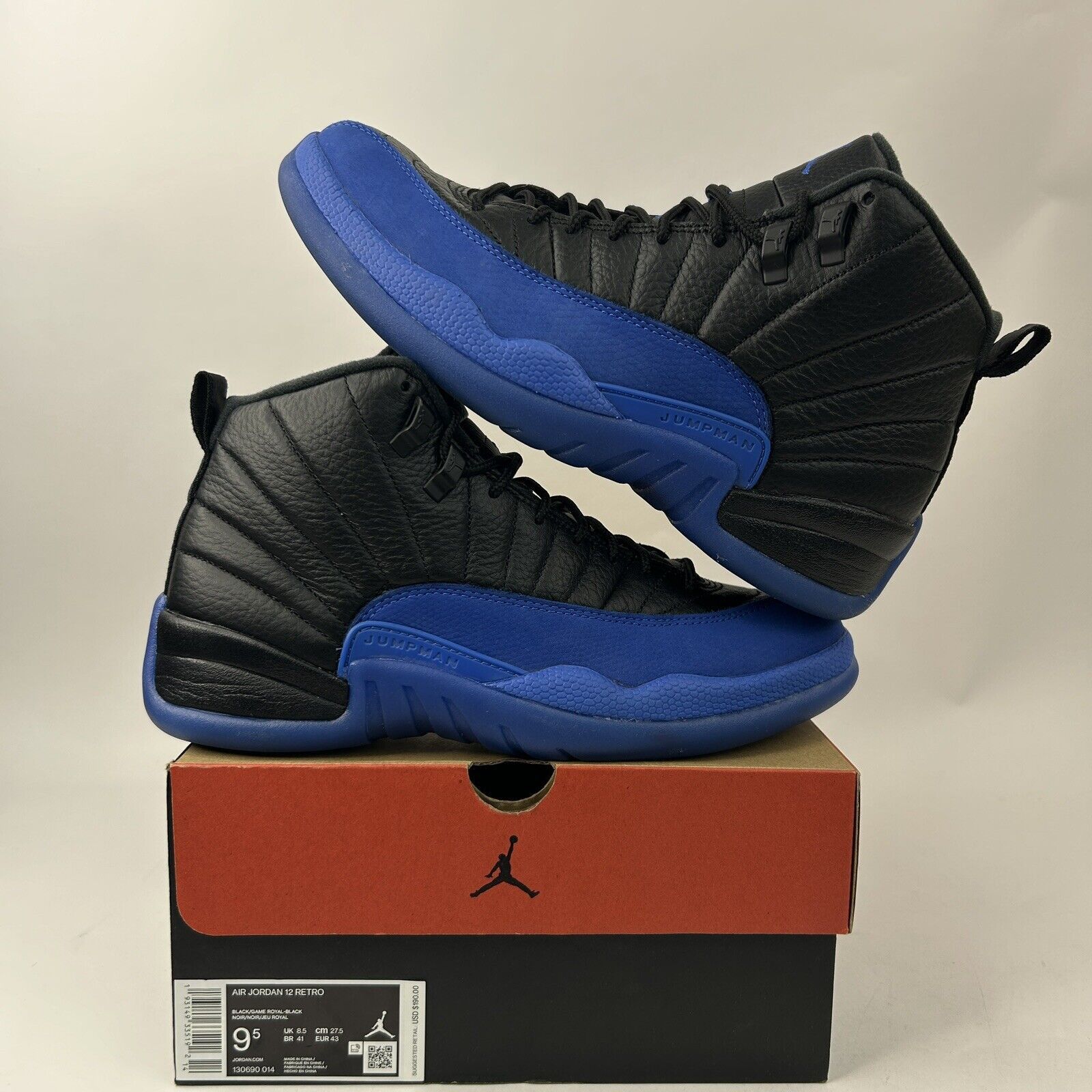 Nike Nike Air Jordan 12 Retro “Black Game Royal” 2024 Size US 9.5 / EU 42-43 - 1 Thumbnail