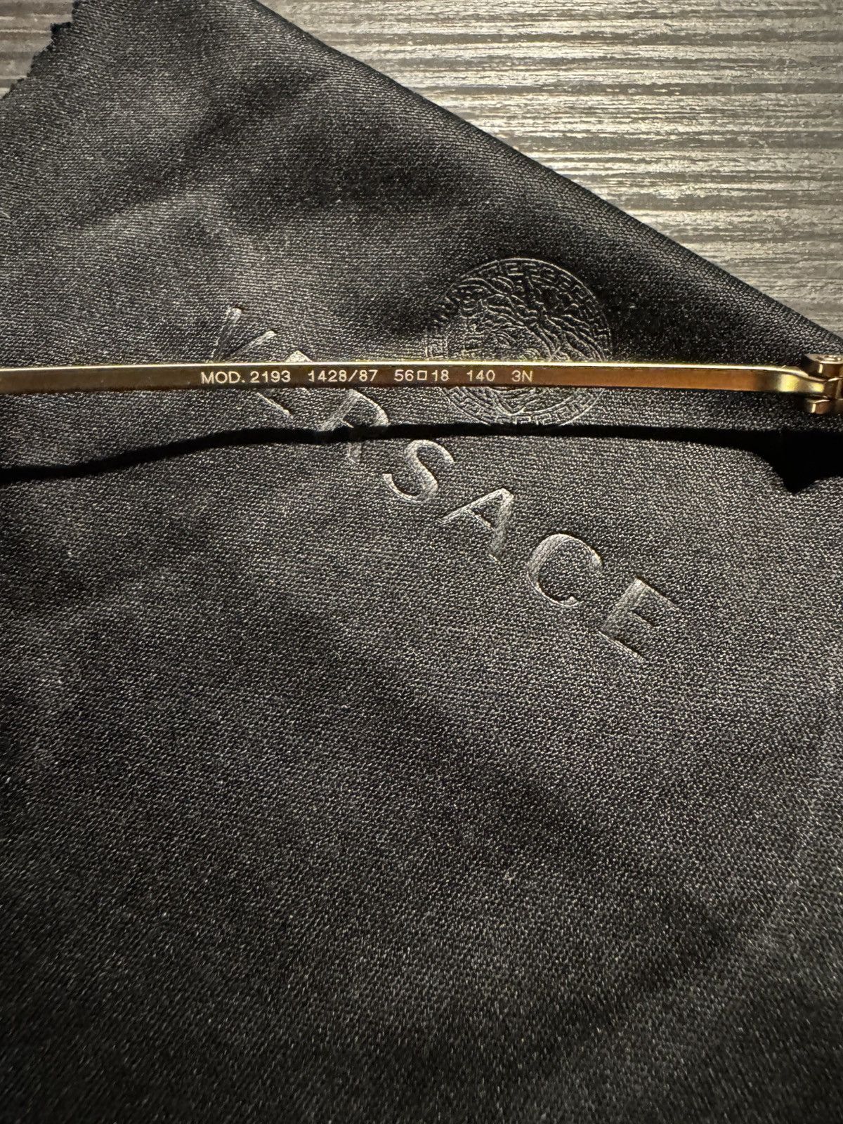 Versace Versace VE2193 142887 56 Tribute Gold/Black Sunglasses Size ONE SIZE - 8 Thumbnail