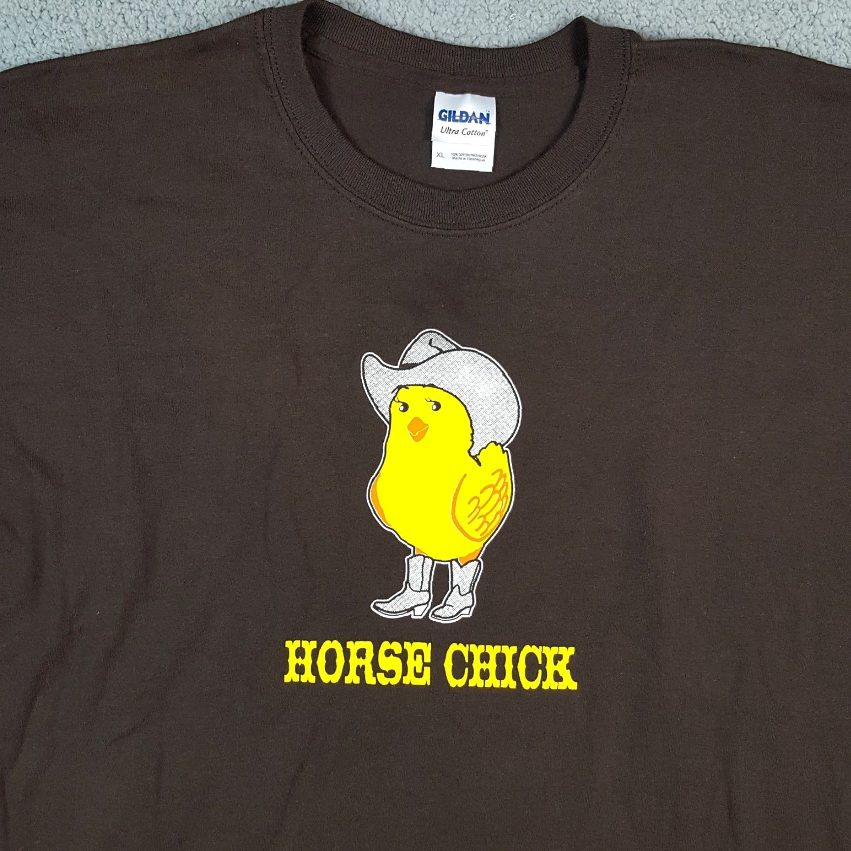 Gildan Y2K Horse Chick Funny Cartoon Cowgirl Women's Size XL Short Sleeve T Shirt Top Size XL / US 12-14 / IT 48-50 - 2 Thumbnail
