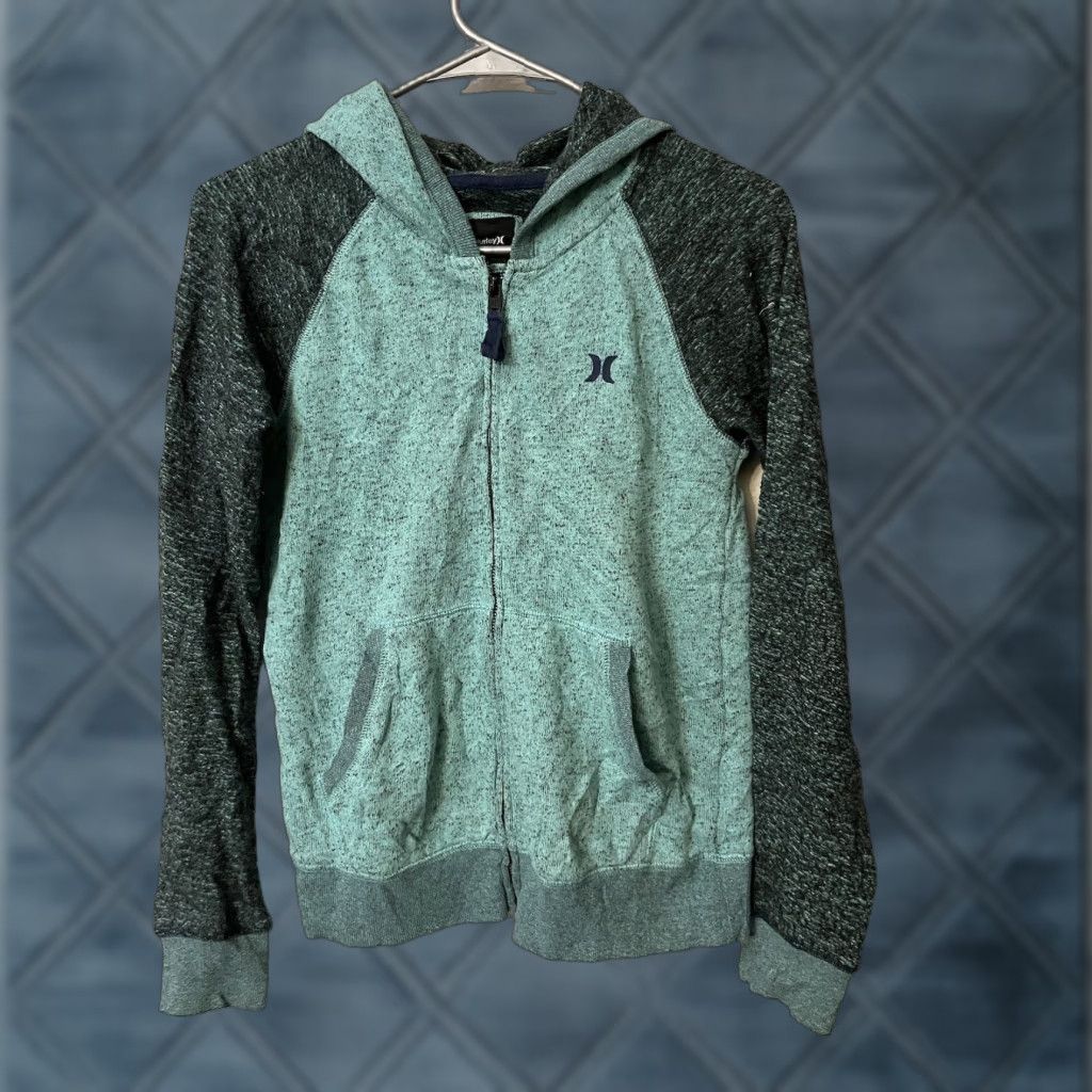 Hurley Hurley Jacket Mens XS Green Full Zip Hoodie Fleece Grunge Y2K Skater Rainbow Logo Size US XS / EU 42 / 0 - 1 Thumbnail