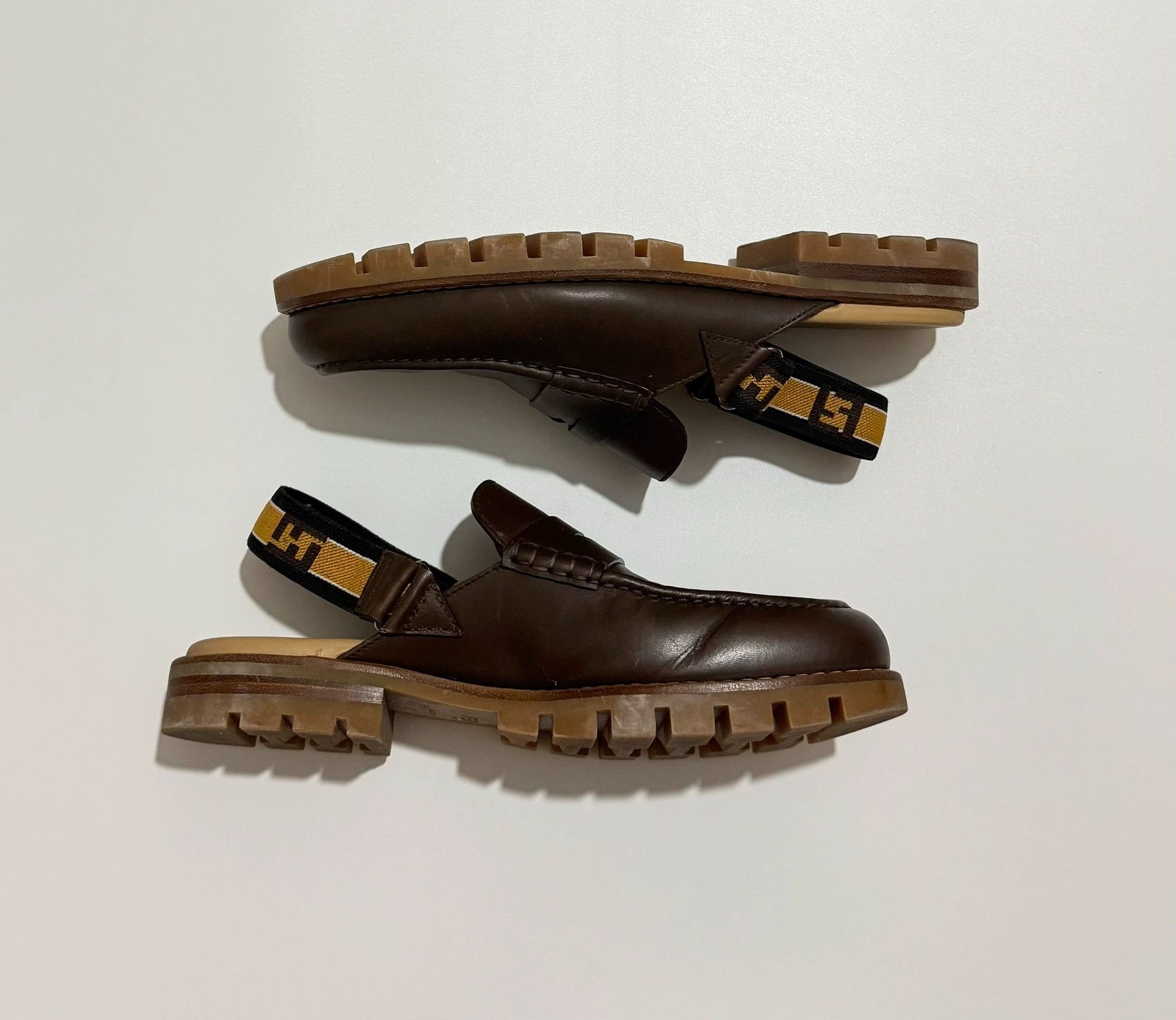 Fendi Fendi FF Jacquard Strap Loafer Slides Brown Leather Size 7 Size US 7 / EU 40 - 5 Thumbnail