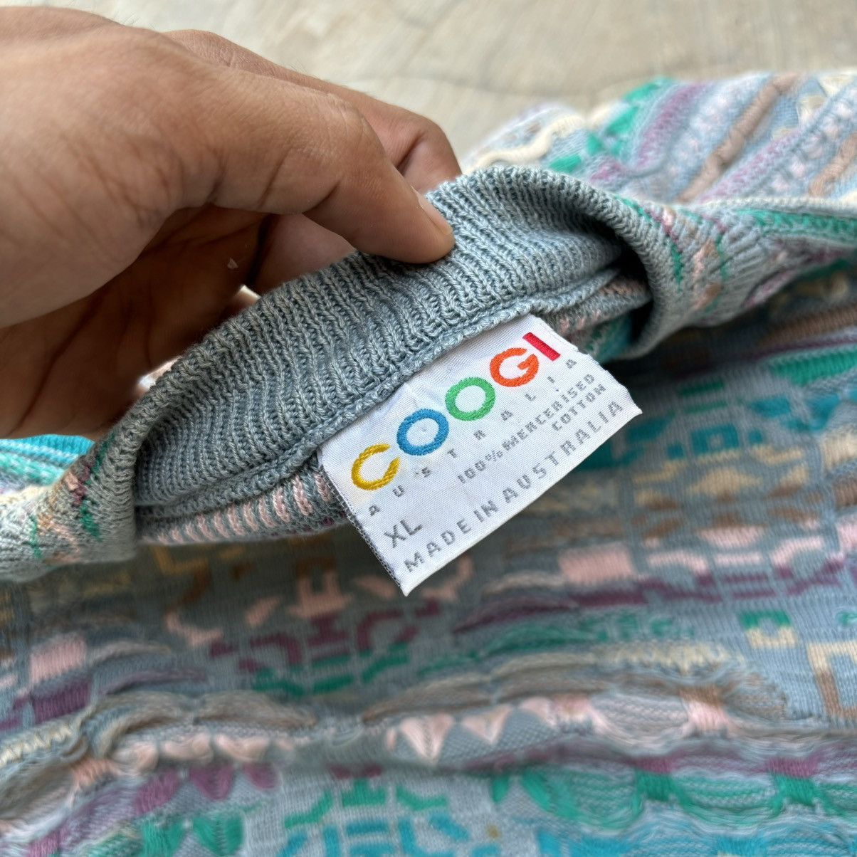 Coogi Crazy Vintage 90s Coogi 3D Knit Sweater Size US XL / EU 56 / 4 - 2 Thumbnail