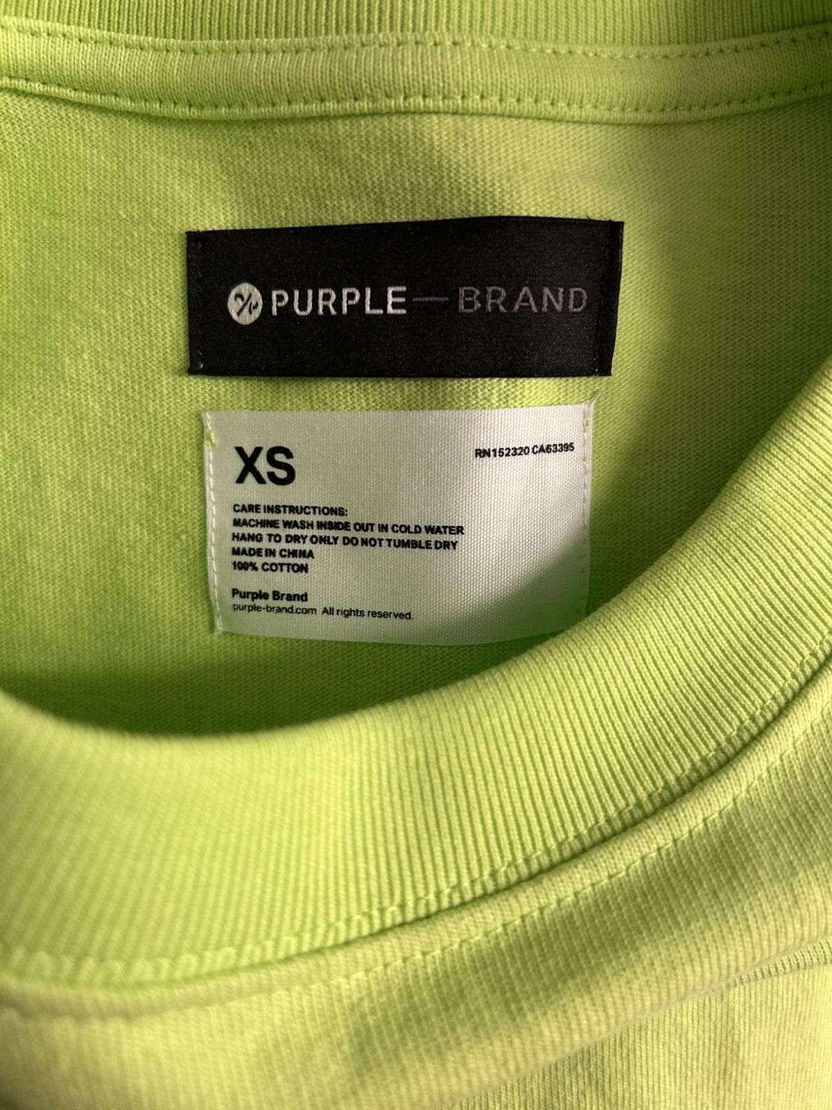 Purple Brand Purple Brand Neon Green Logo T-Shirt Size XS Size US XS / EU 42 / 0 - 3 Thumbnail