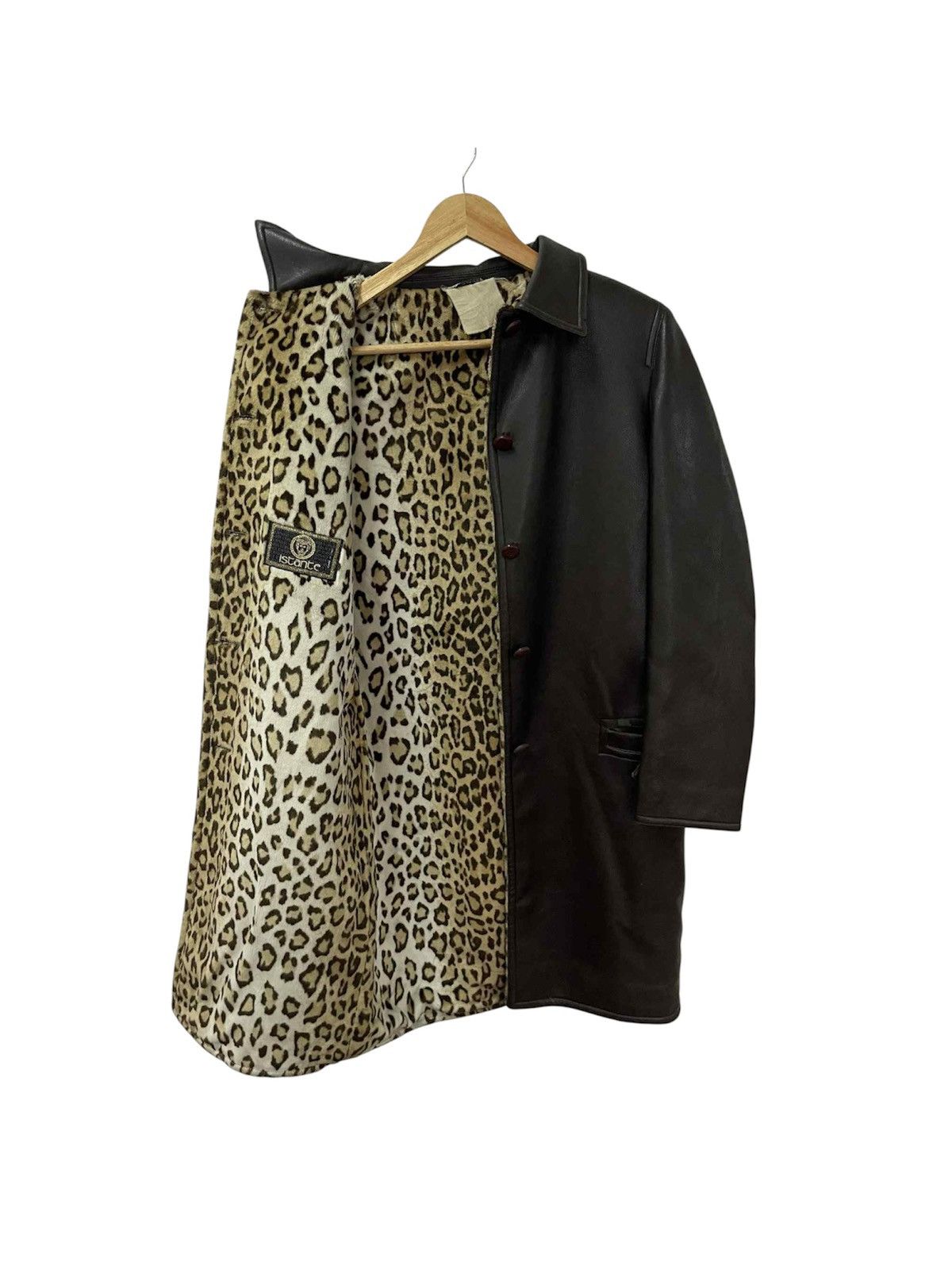 Versace AW 1996 ISTANTE FOR VERSACE LEATHER LEOPARD LONG JACKET Size S / US 4 / IT 40 - 1 Thumbnail