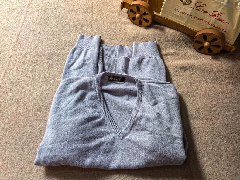 Loro Piana LORO PIANA Peach-colored cashmere sweater Size US L / EU 52-54 / 3 - 3 Thumbnail