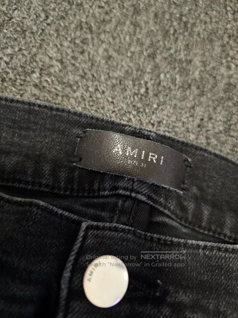 Amiri Amiri Distressed Black Denim Jeans. Size US 31 - 3 Thumbnail