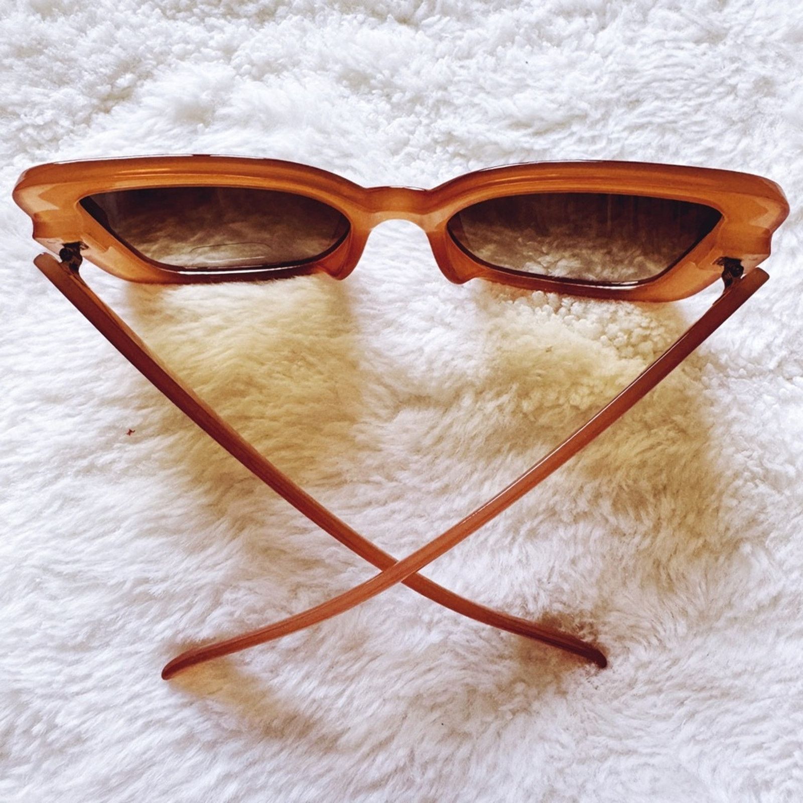 Other Eva Clear Gold Square-Framed Sunglasses Size ONE SIZE - 12 Thumbnail