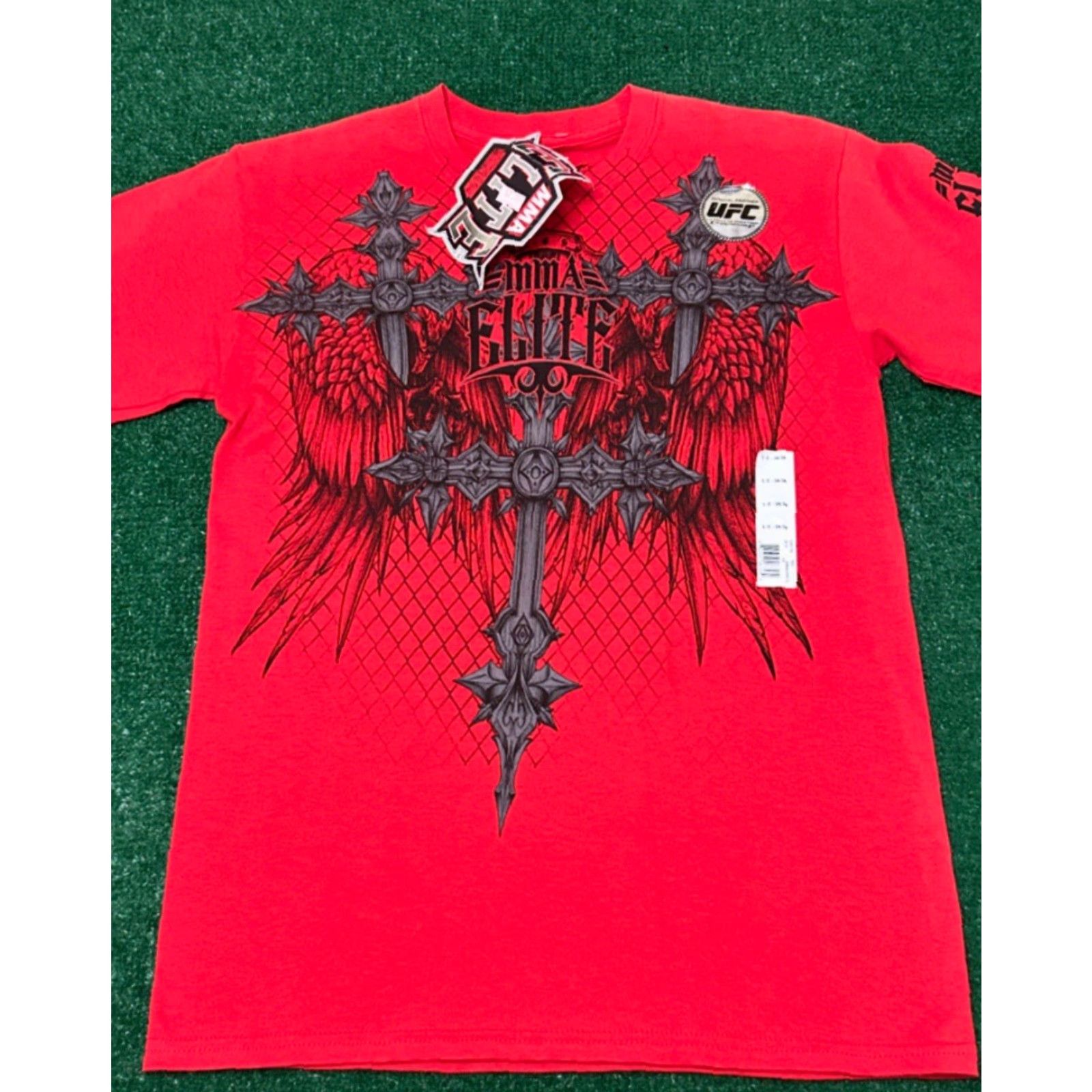 Vintage VINTAGE MMA Elite Cross Wings Shirt Mens S Red Grunge Y2K Punk 2000s UFC Raver NWT Size US S / EU 44-46 / 1 - 5 Thumbnail