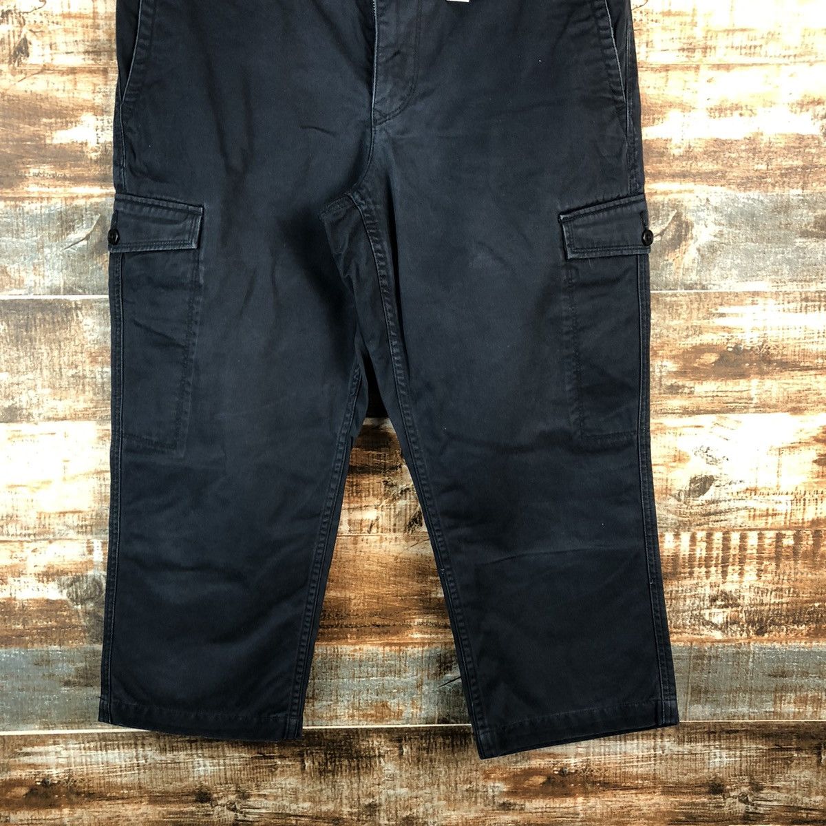 Japanese Brand Japanese Brand Dark Blue Cropped Pants #A2429 Size US 32 / EU 48 - 3 Thumbnail