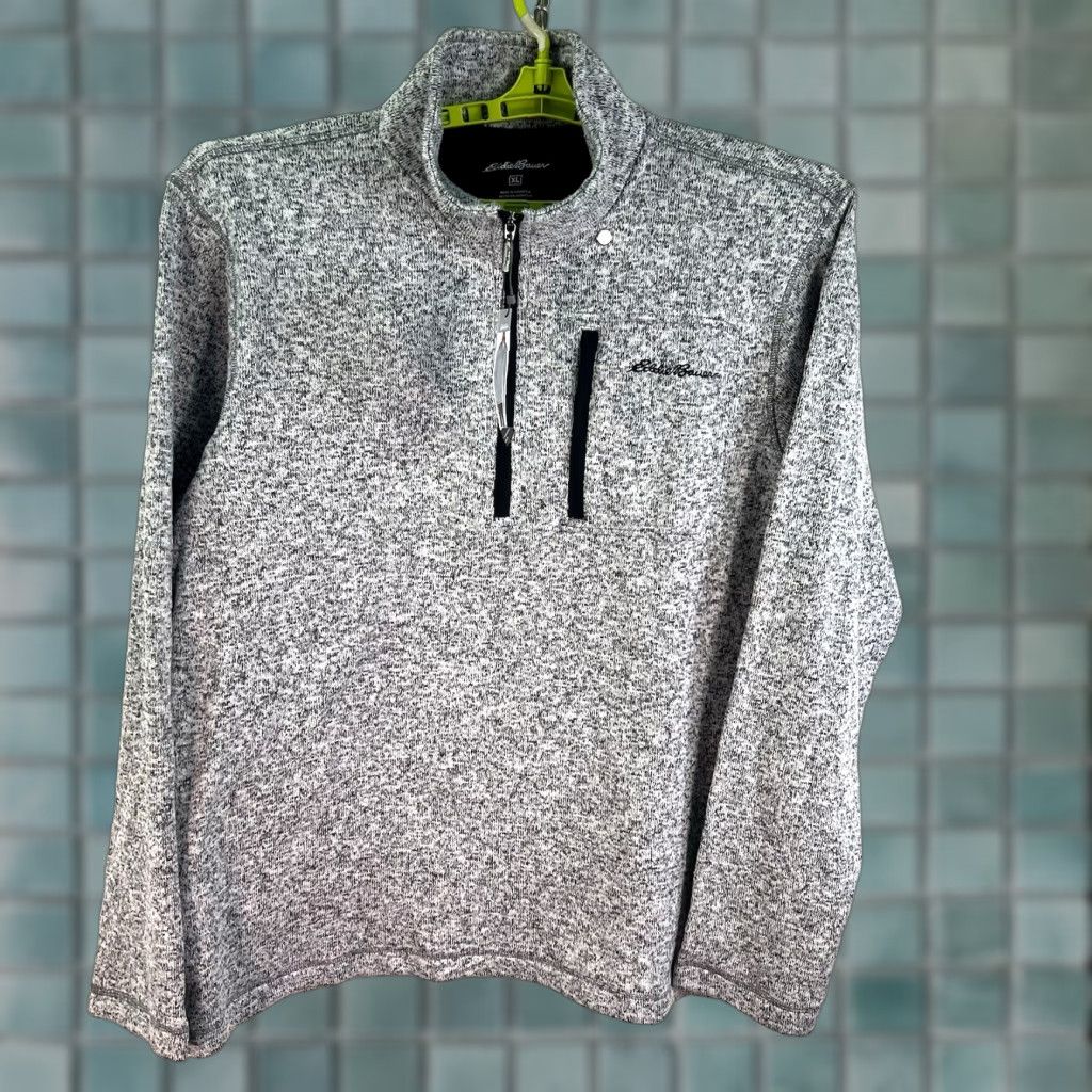 Eddie Bauer Eddie Bauer 1/4 Zip Fleece Sweater Mens XL Heather Gray NWT Size US XL / EU 56 / 4 - 1 Thumbnail