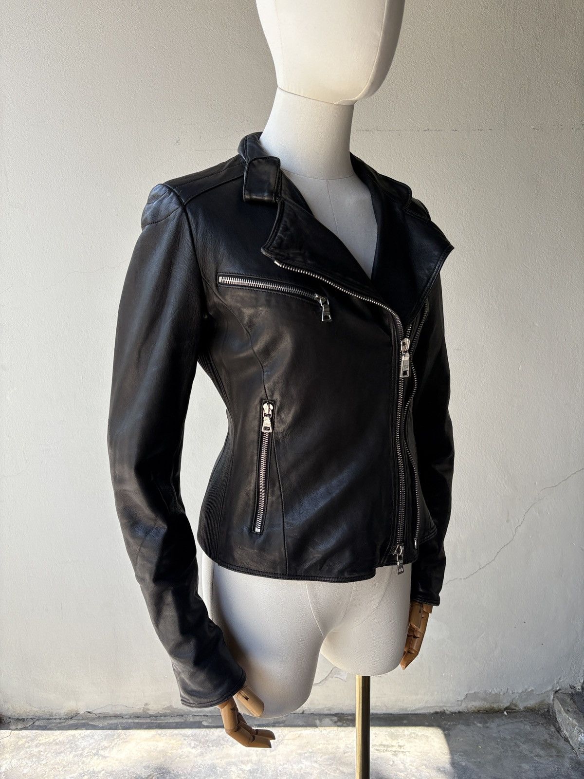 Prada Prada sport vintage leather biker zip jacket Size ONE SIZE - 5 Thumbnail