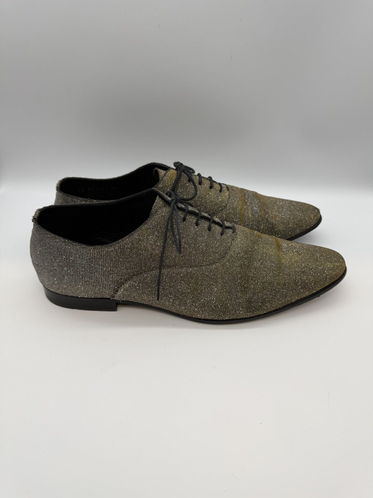 Saint Laurent Paris SAINT LAURENT PARIS-Gold/Silver Lurex Metallic Oxford Derby Size US 11 / EU 44 - 6 Thumbnail