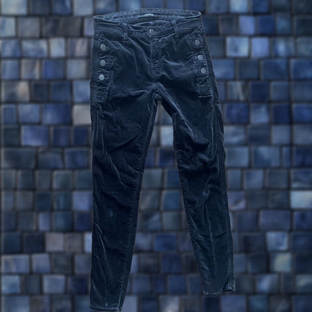 J Brand J. Brand Zion Skinny Jeans Womens 25 Black Velvet Velour Pants ViNTAGE? (No) 26x29? Wait. Sorry. Size 42" / US 20 - 1 Thumbnail