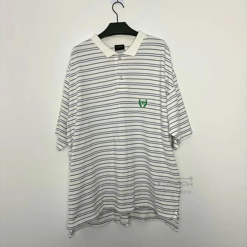 Balenciaga 25ss Striped Polo Short Sleeve.