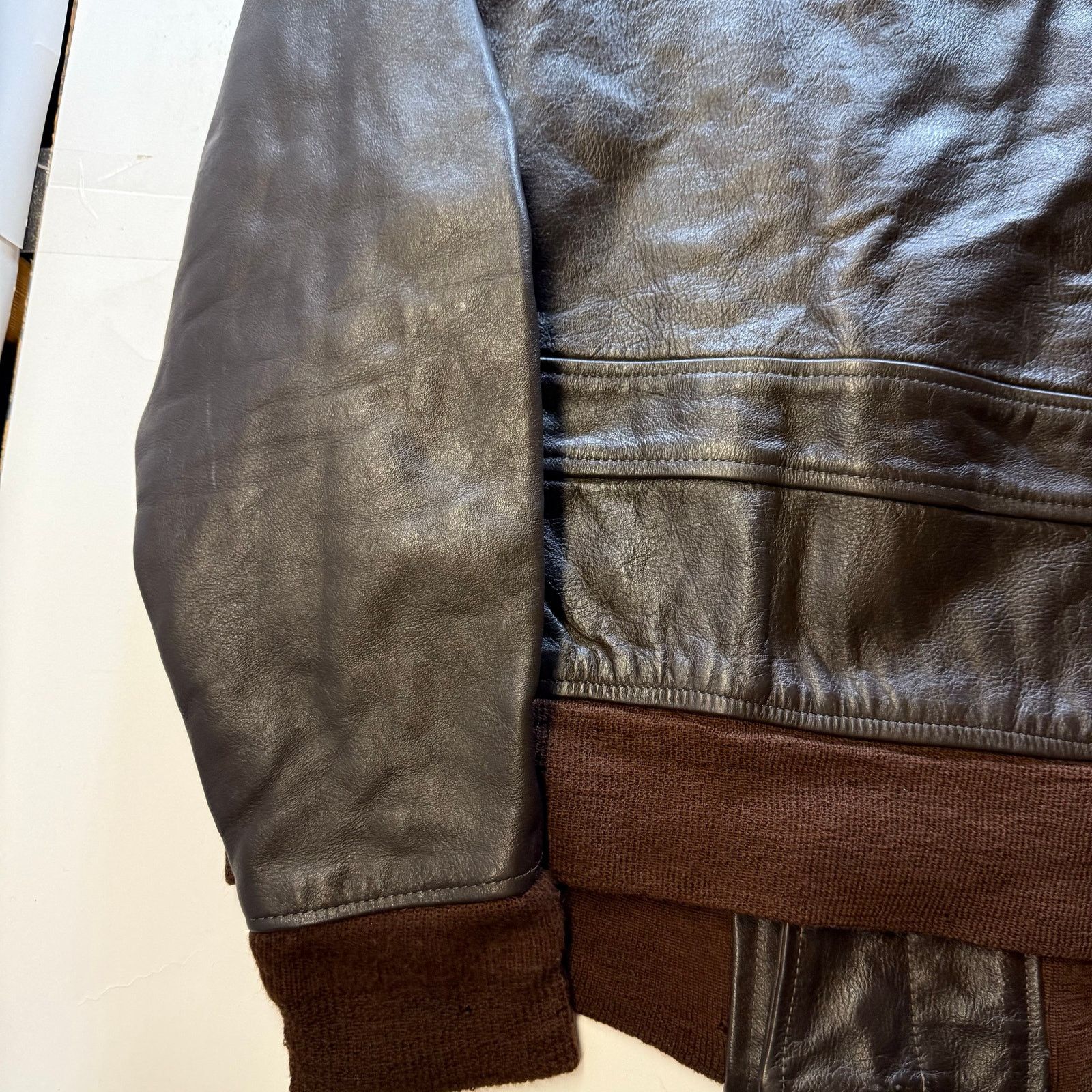 Other Jacket Flyer Leather Brill Bros Inc. Brown/Brown Size 40 Size US XXS / EU 40 - 15 Thumbnail