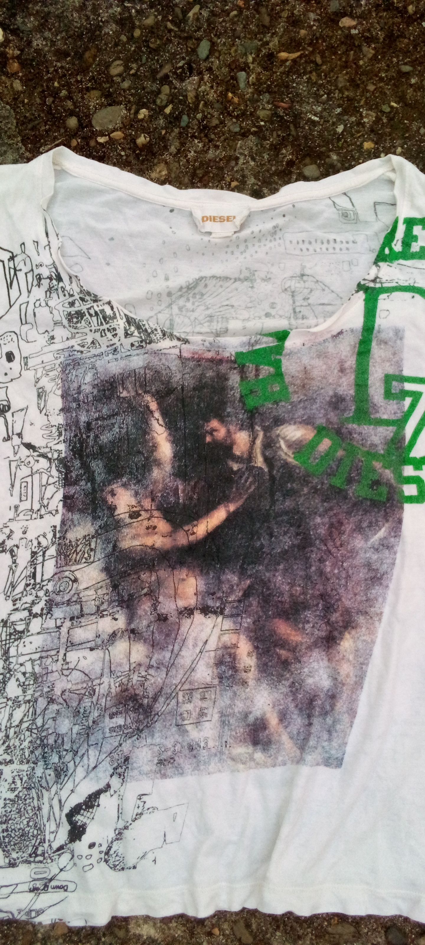 Diesel 2000s Diesel AOP Tshirt Size S / US 4 / IT 40 - 9 Thumbnail
