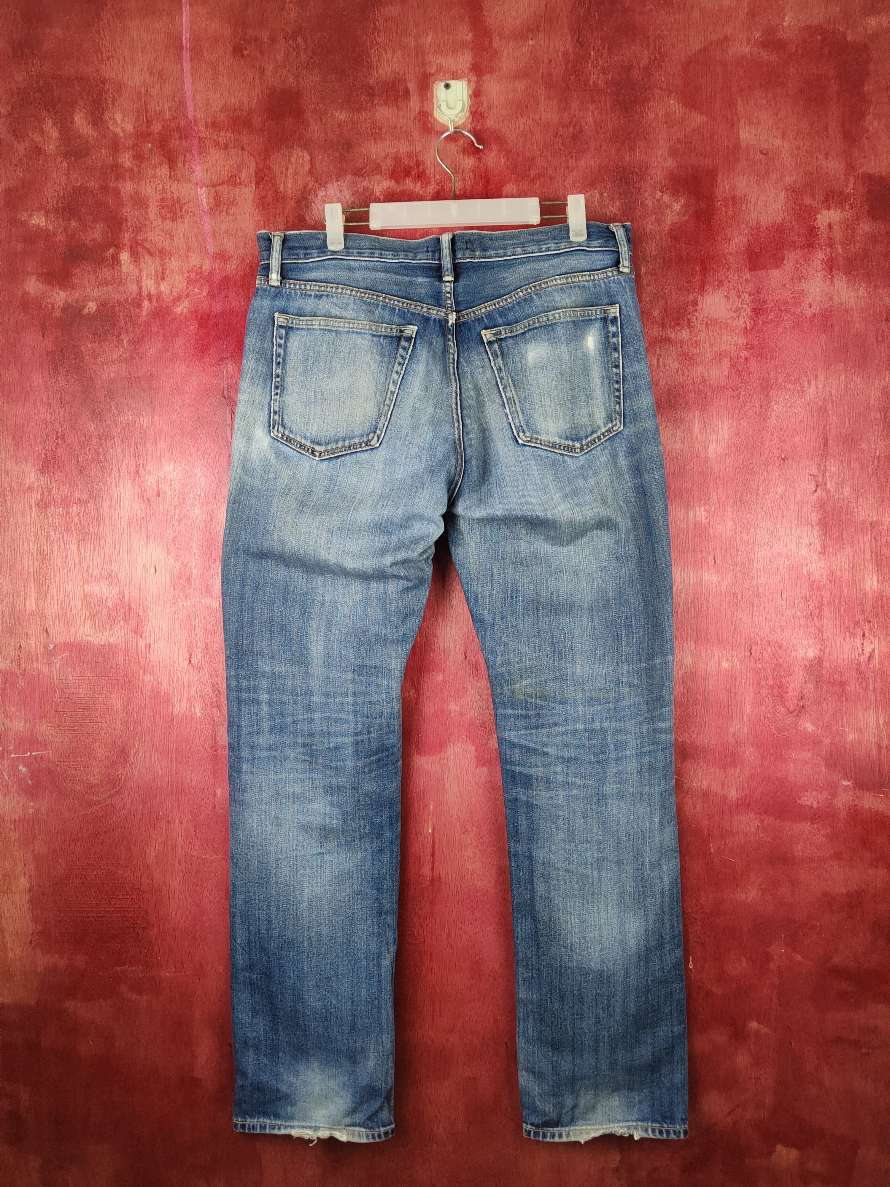 Japanese Brand Uniqlo vintage Dark Blue Faded jeans Denim #S1547 Size US 34 / EU 50 - 8 Thumbnail