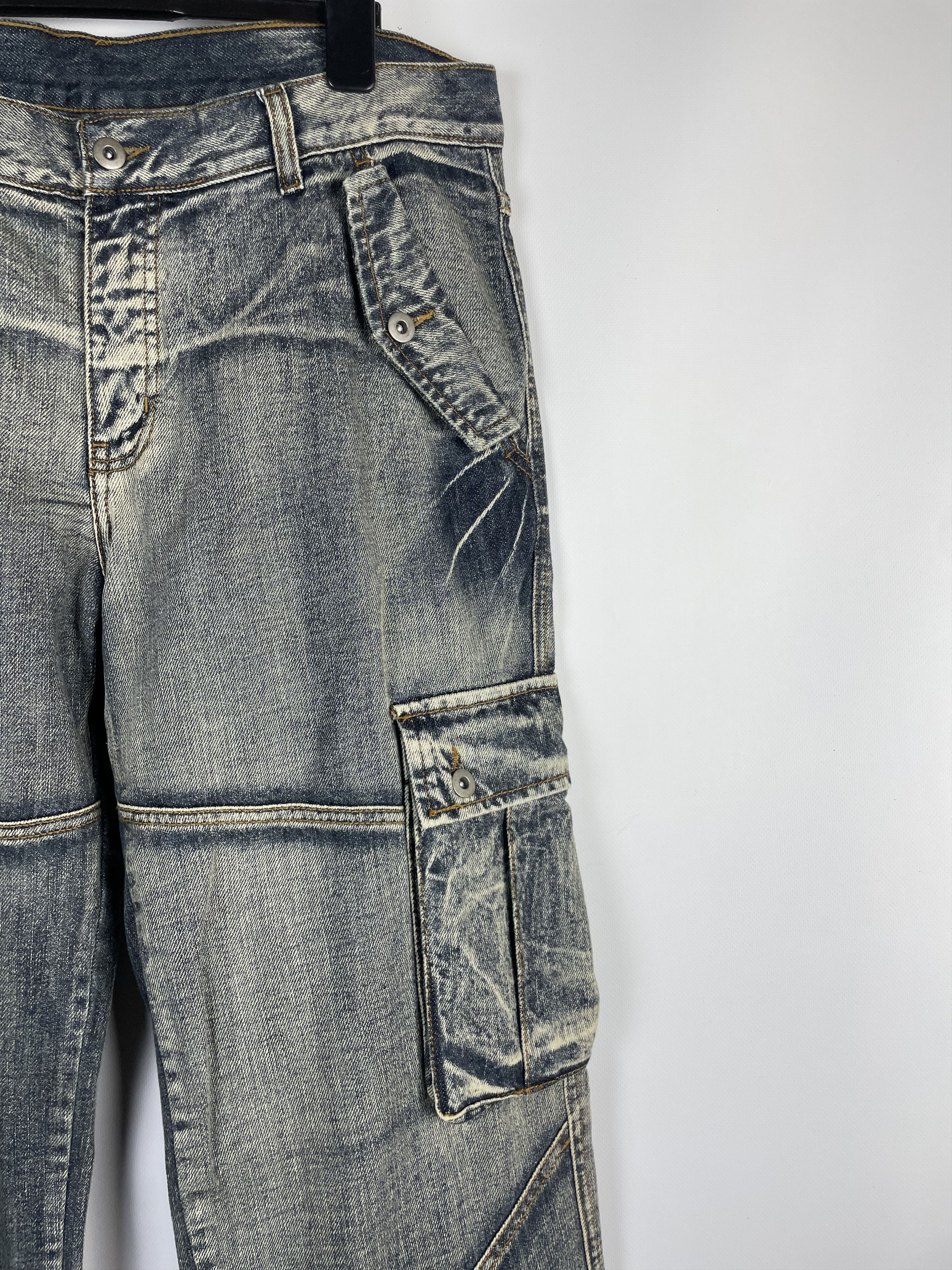 Vintage Vintage Y2K Cargo Jeans Denim Size US 36 / EU 52 - 9 Thumbnail